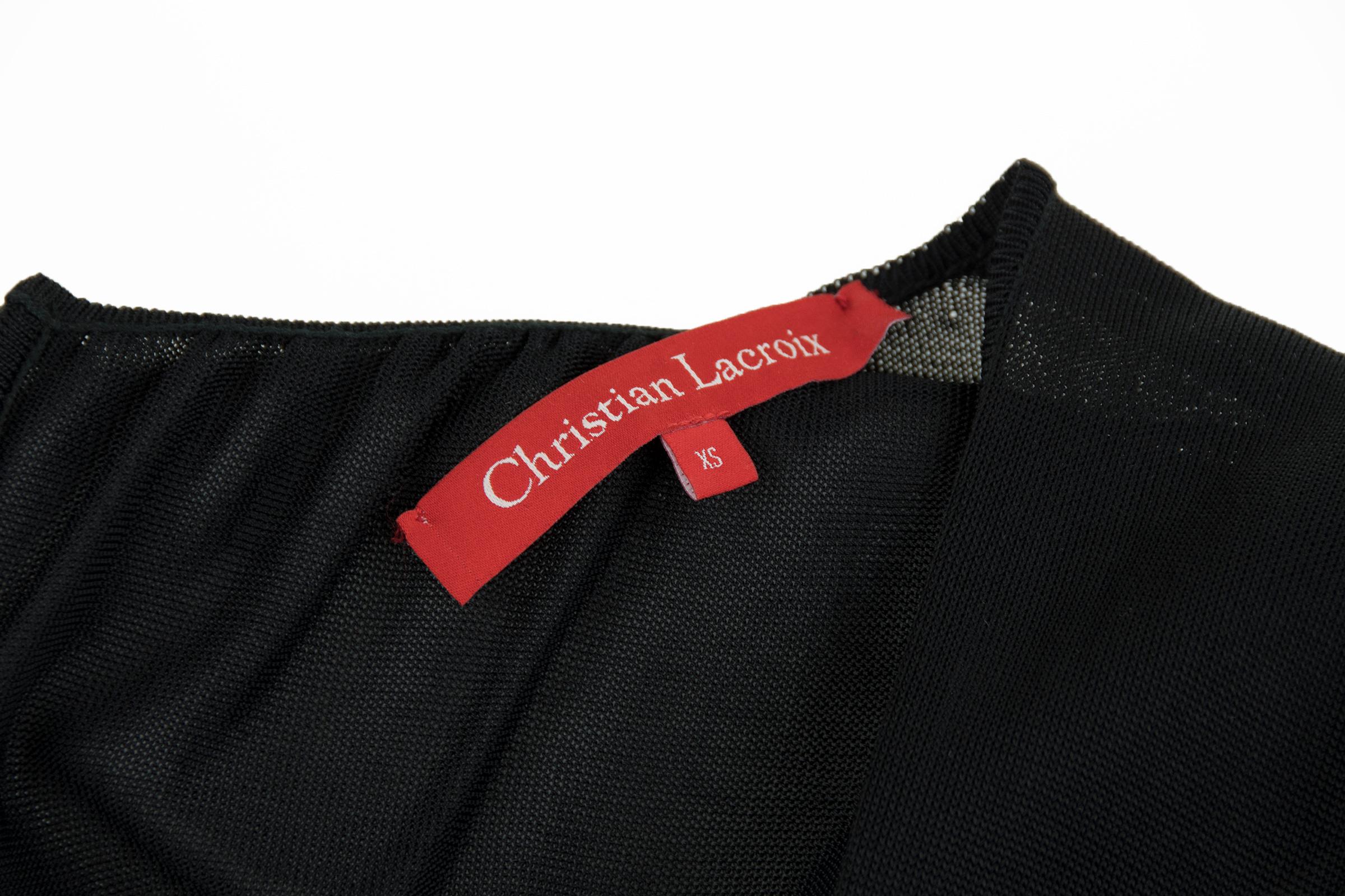 Christian Lacroix Black Knit Dress  For Sale 2
