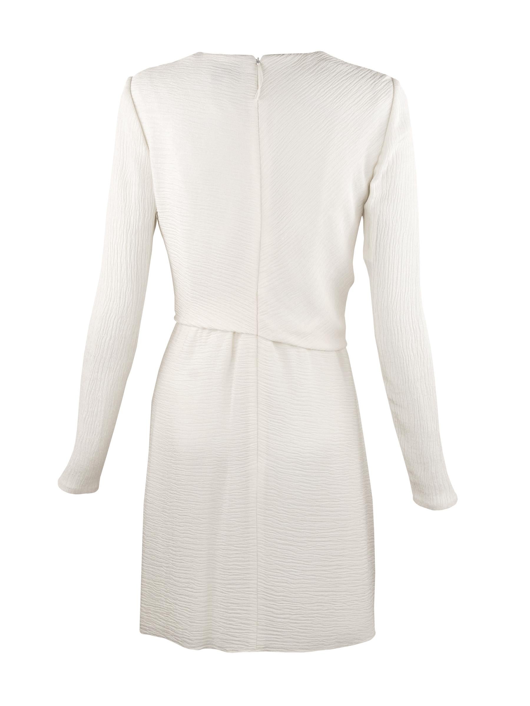 Gray J. Mendel Off White Silk Twist Dress   For Sale