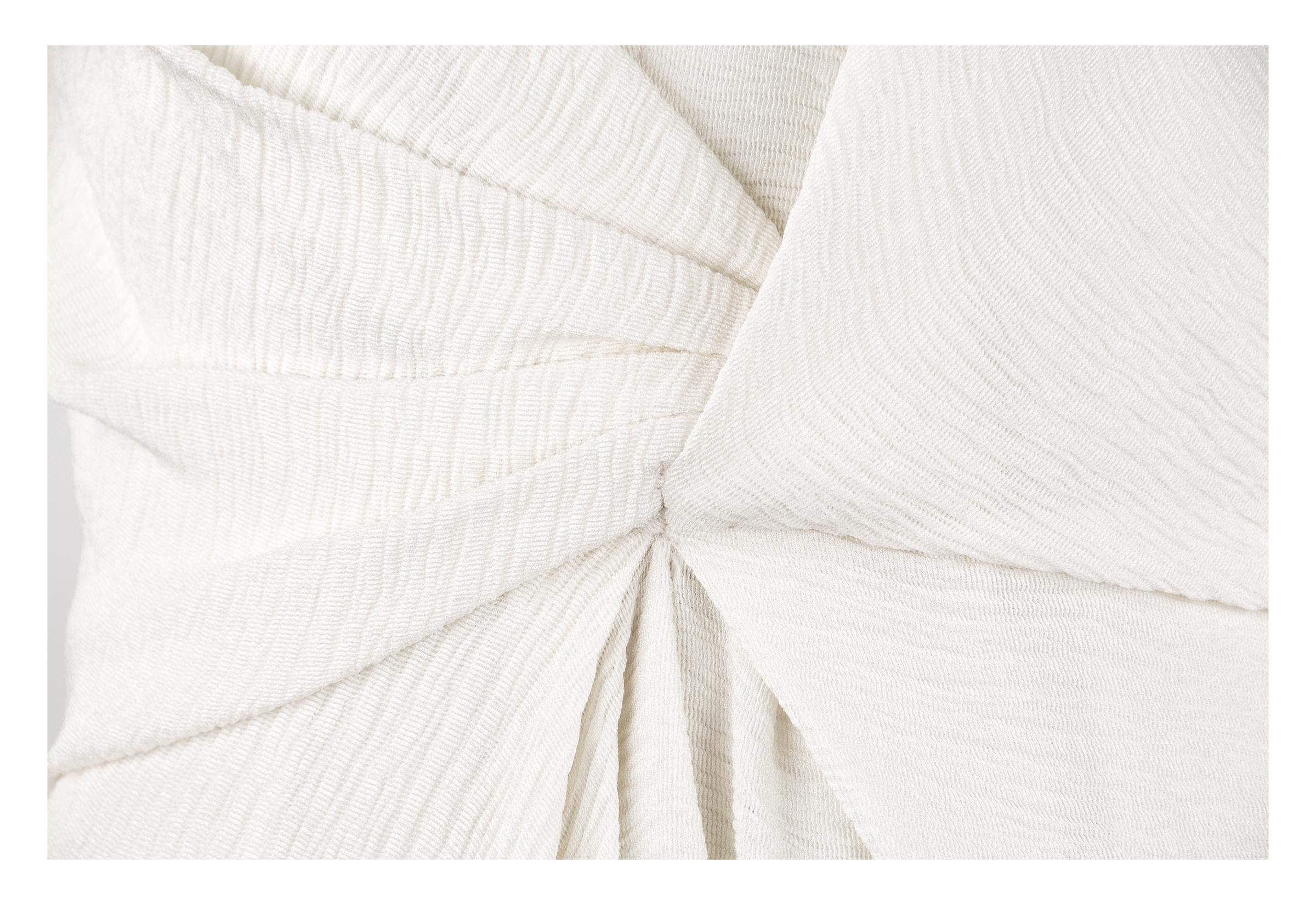 Women's J. Mendel Off White Silk Twist Dress   For Sale