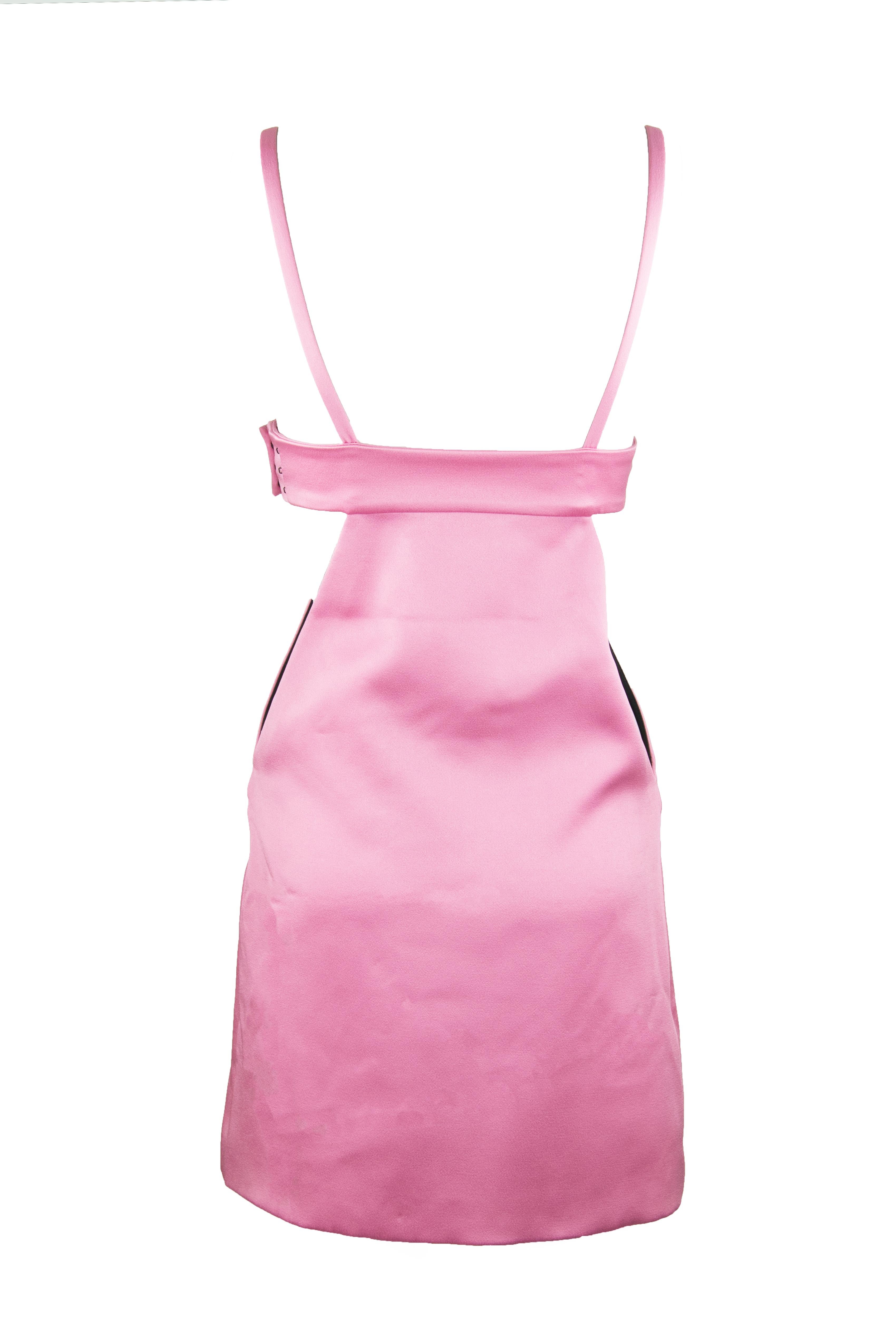 Fausto Puglisi Pink Cut Out Dress with Medallions  im Zustand „Neu“ in Newport, RI