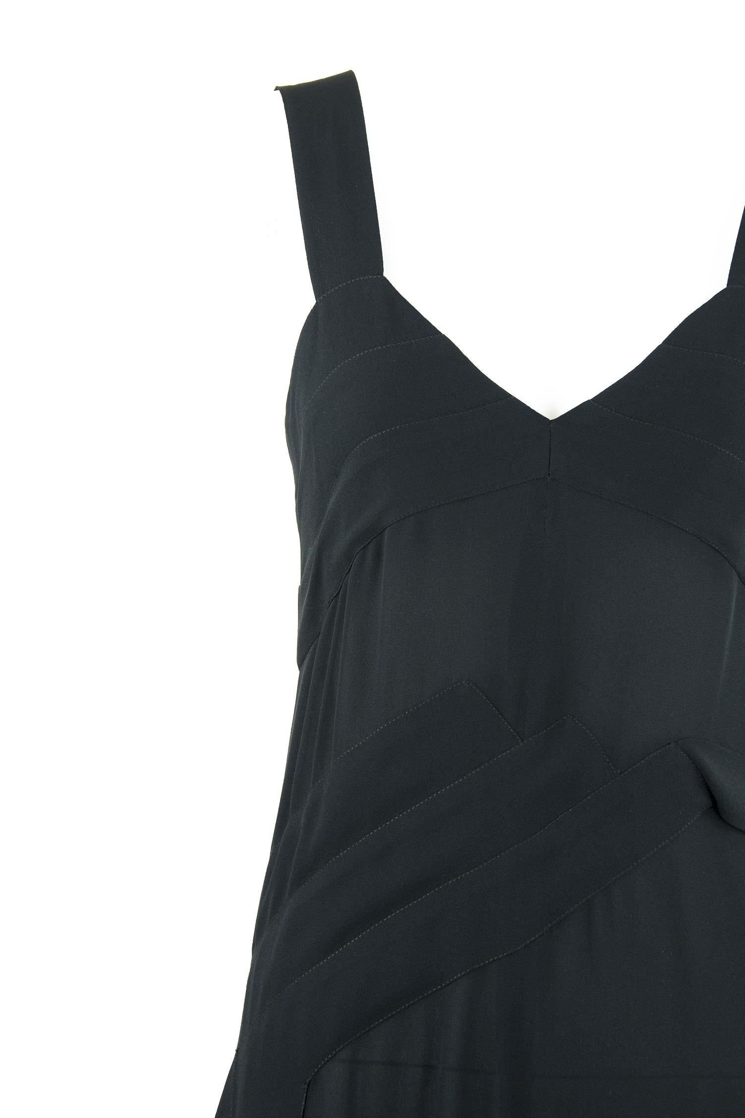 Women's Chanel Black Sleeveless Silk Jumpsuit - Size FR 36/38 For Sale