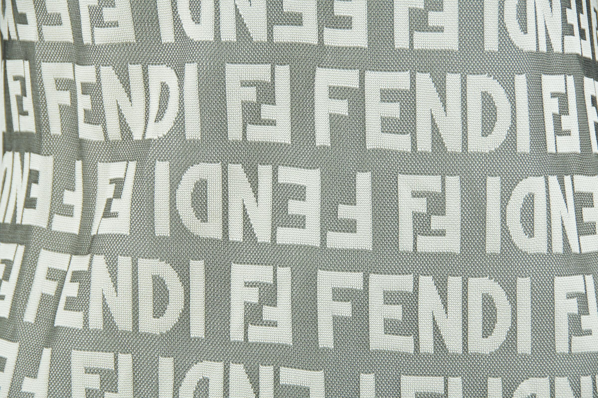 Fendi Gray Logo Dress  For Sale 3