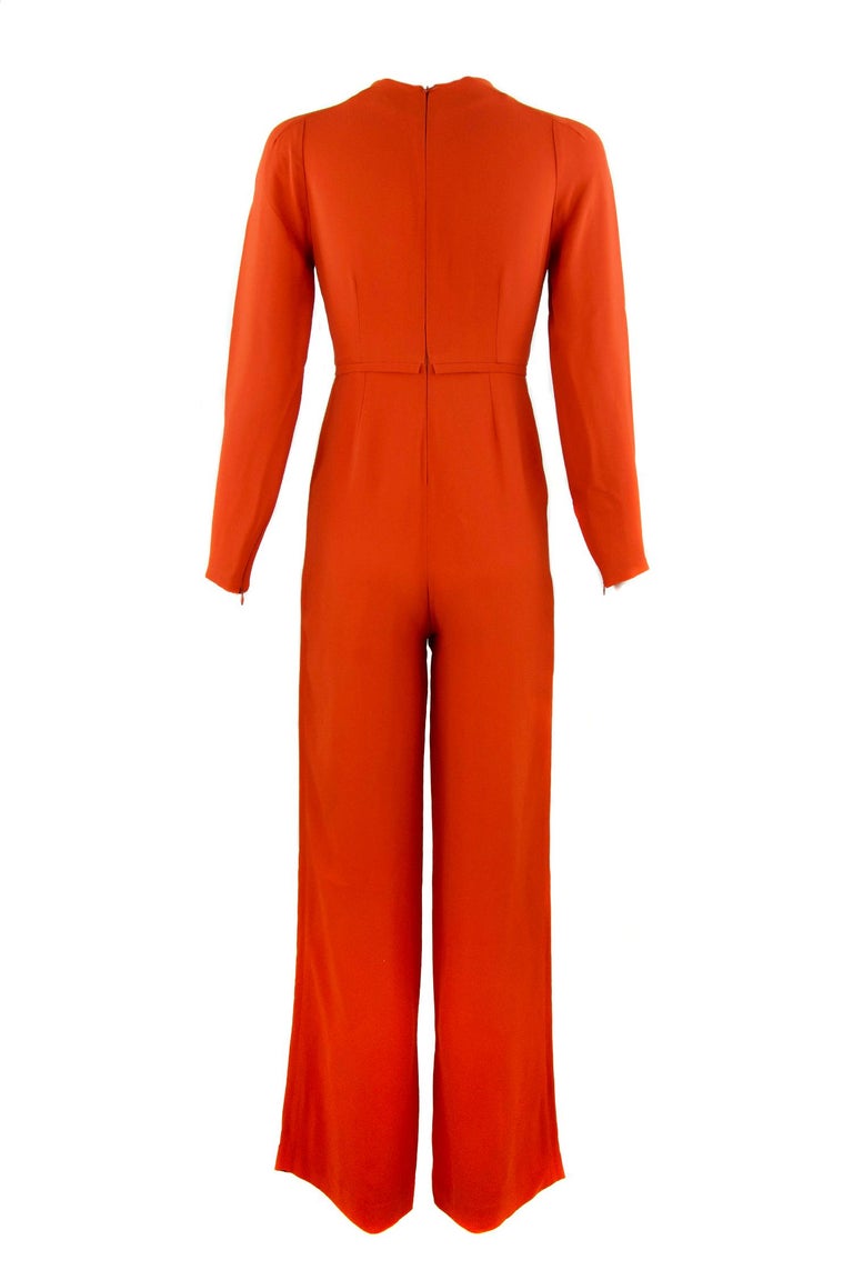 Stella McCartney Burnt Orange Long Sleeve Jumpsuit - IT 36 For Sale at ...