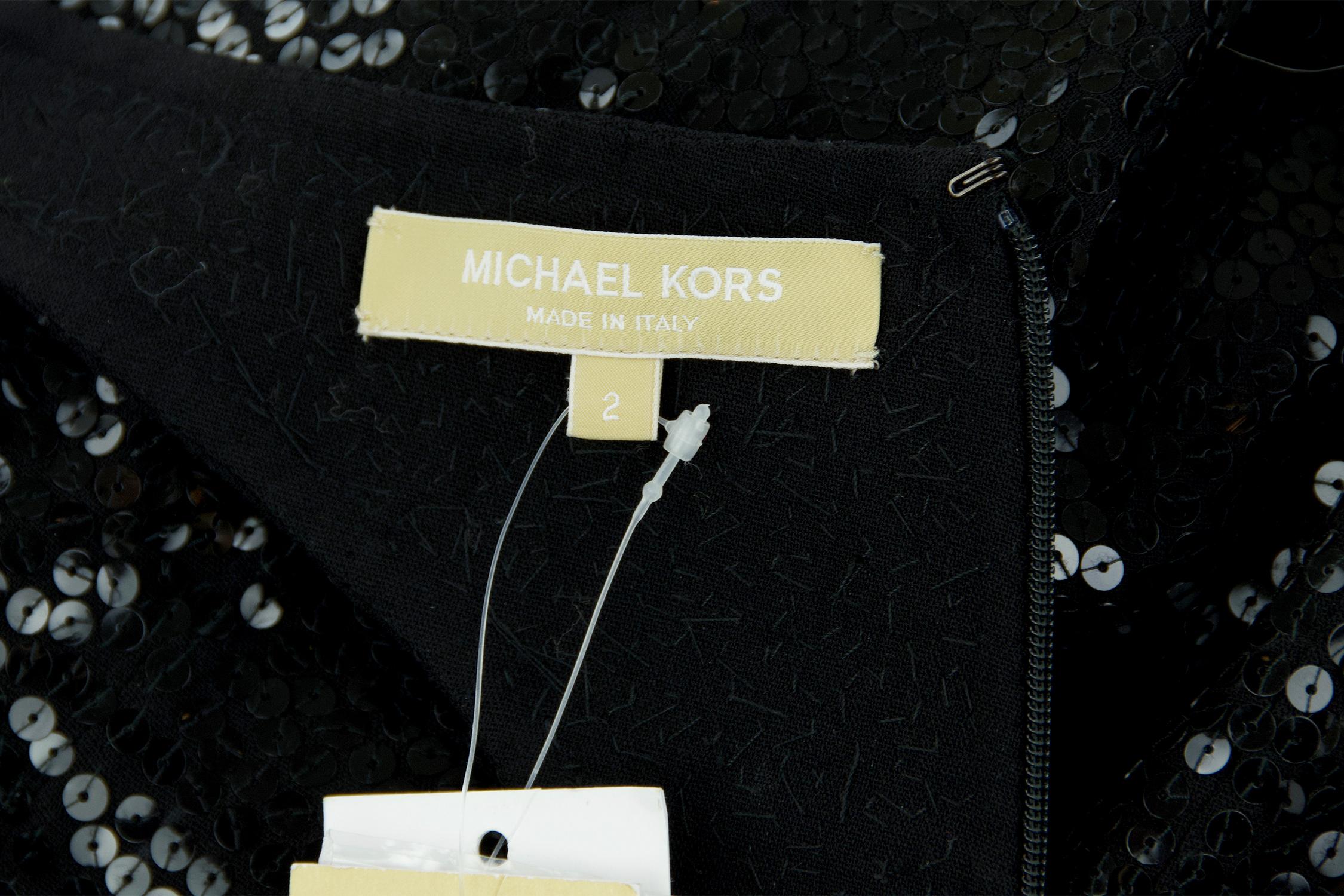 Michael Kors Black Sequin Jumpsuit - Size 2 For Sale 2