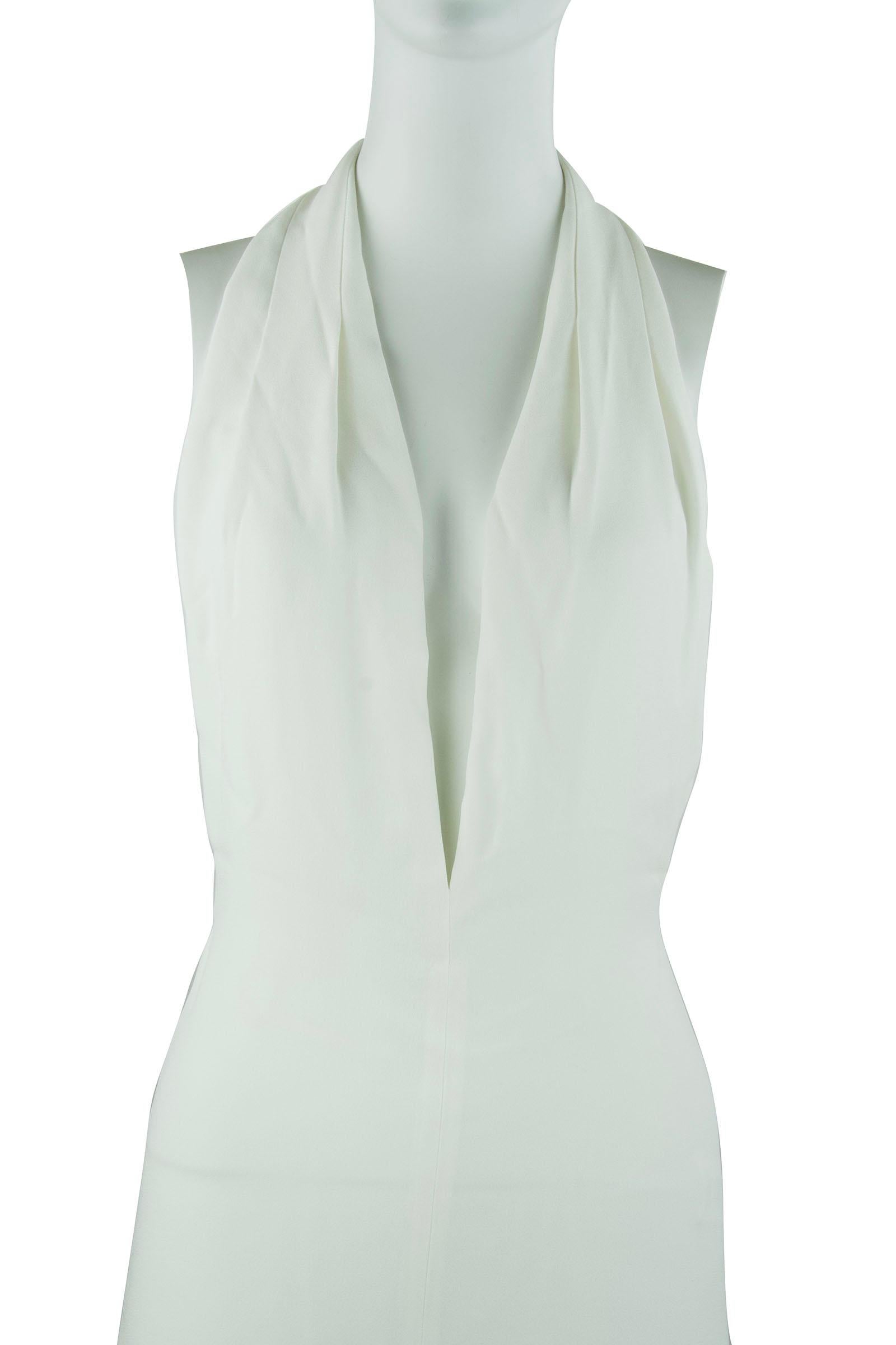 Women's Balmain White Halter Jumpsuit - Size FR 36 For Sale