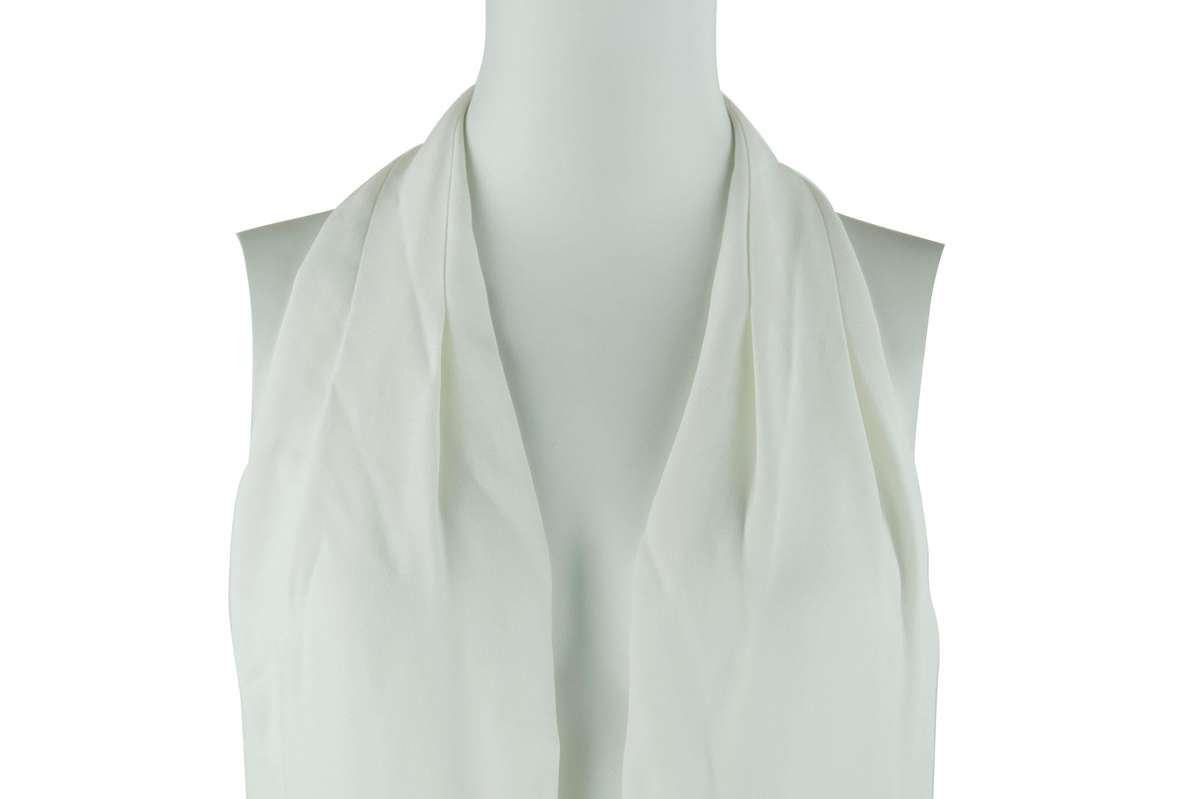 Balmain White Halter Jumpsuit - Size FR 36 For Sale 1