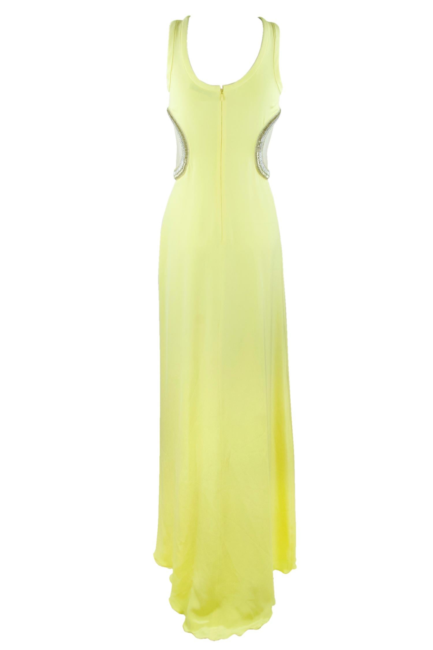 Pucci Yellow Silk Gown  In Excellent Condition For Sale In Newport, RI