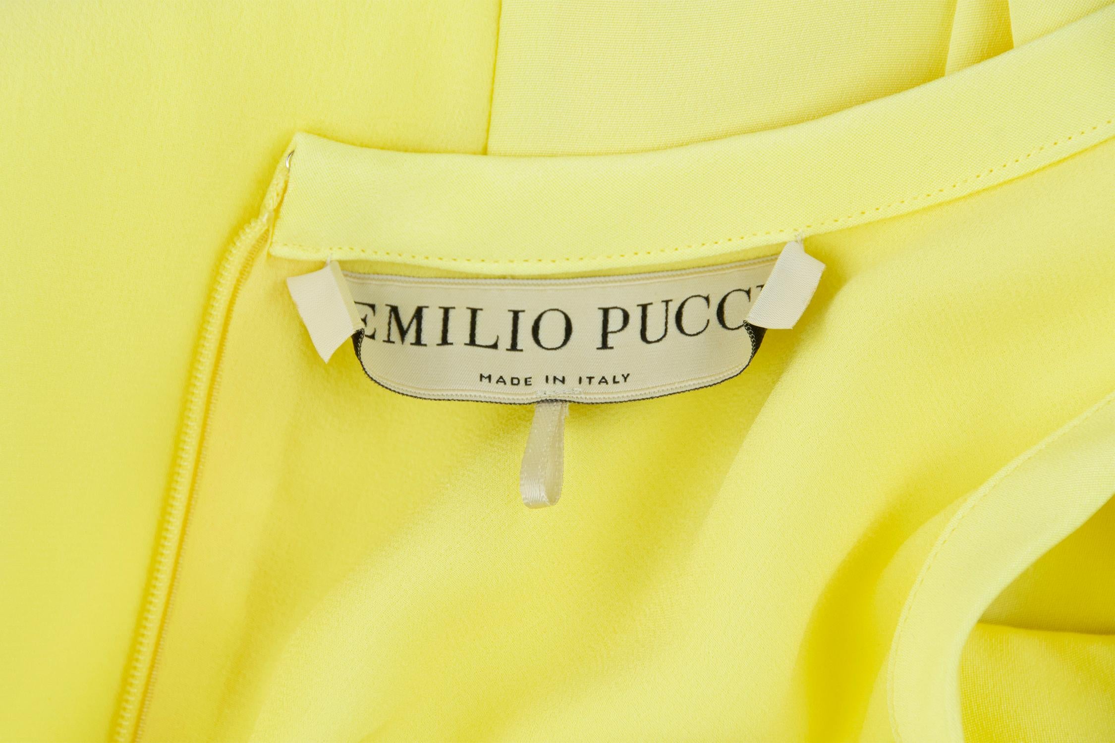 Pucci Yellow Silk Gown  For Sale 2