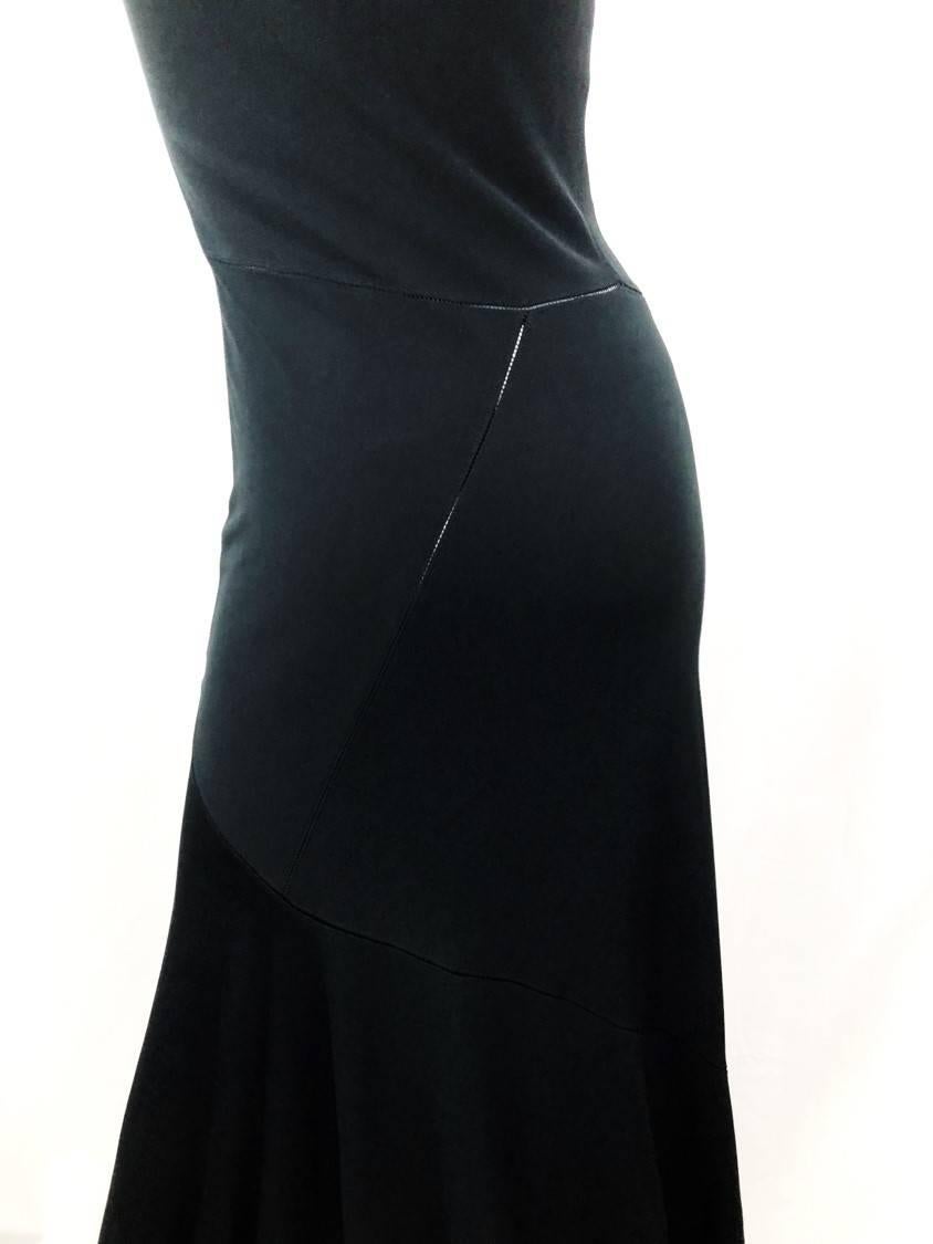 Azzedine Alaia Jet Black Sleeveless Gown, Medium For Sale 3