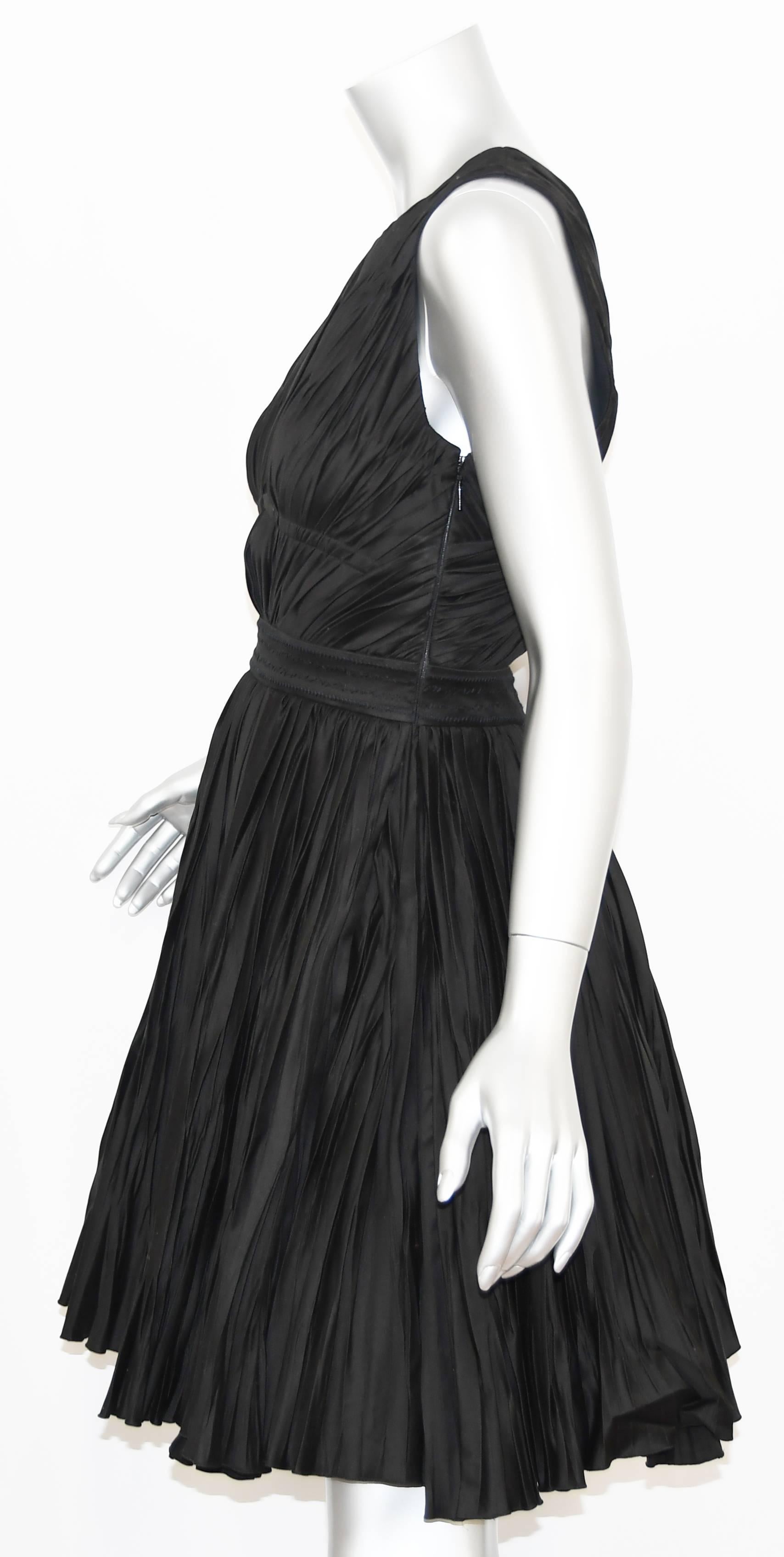 Roberto Cavalli Black Cocktail Dress, Size 40 In Excellent Condition For Sale In Newport, RI