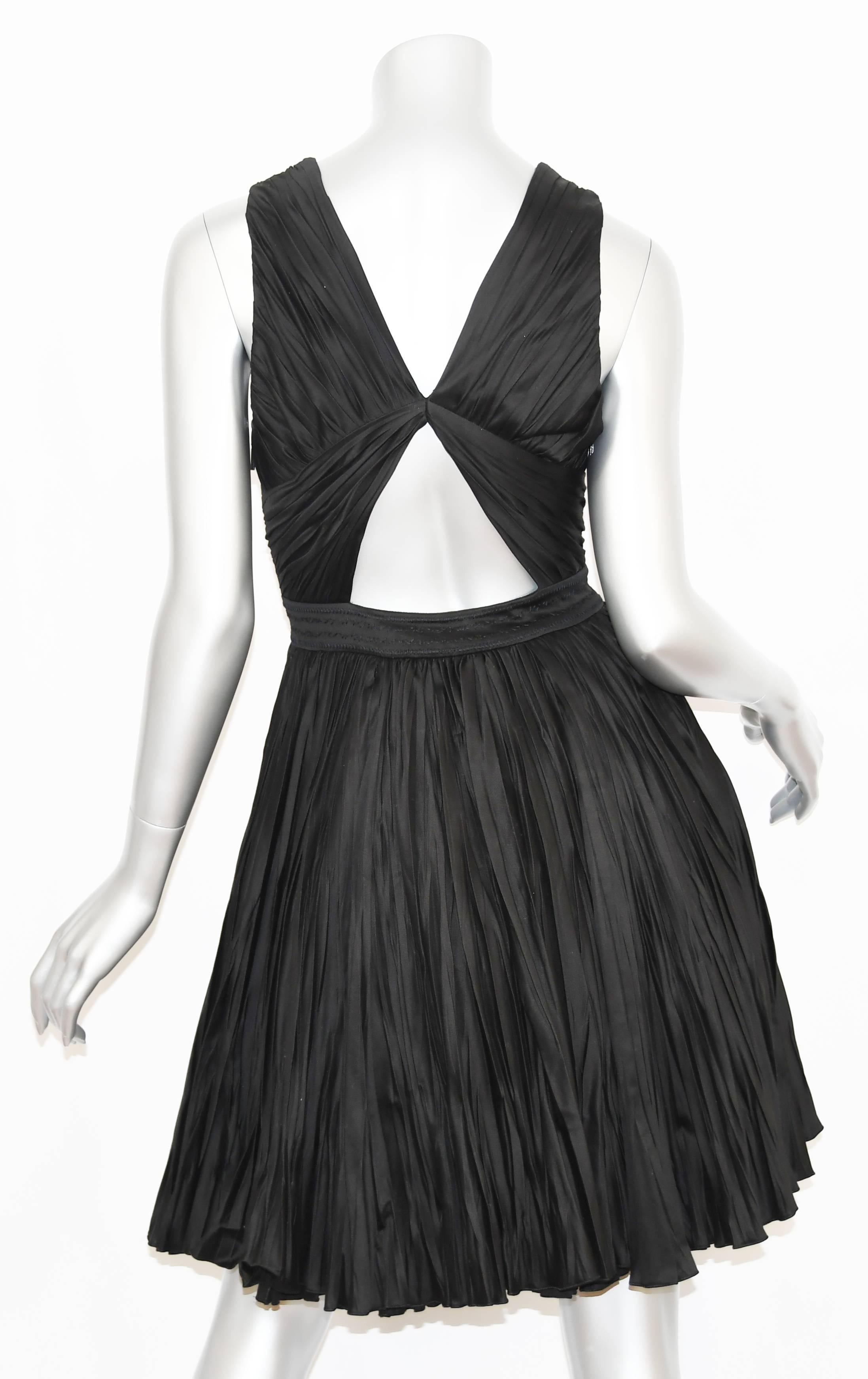 Women's Roberto Cavalli Black Cocktail Dress, Size 40 For Sale