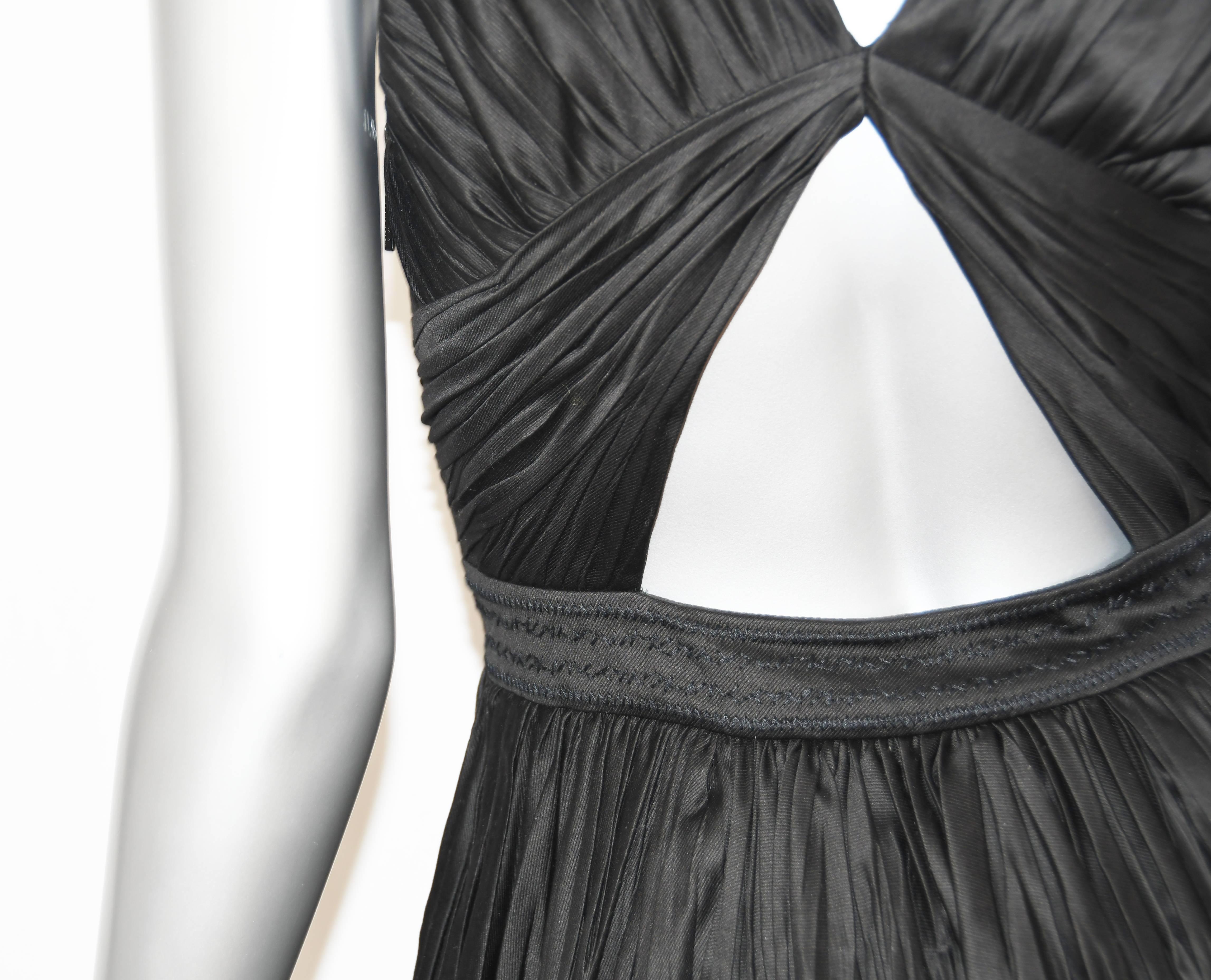 Roberto Cavalli Black Cocktail Dress, Size 40 For Sale 1