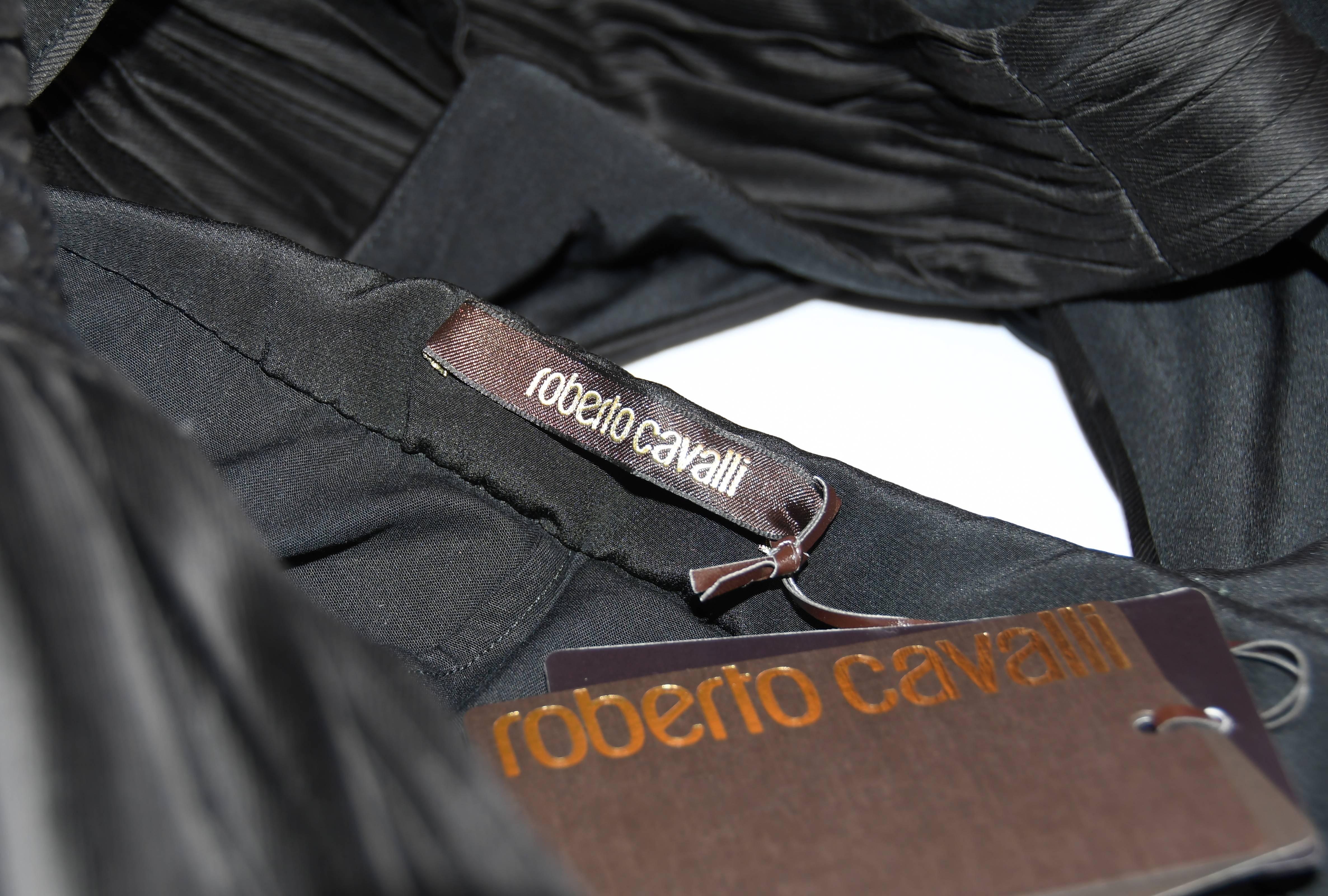 Roberto Cavalli Black Cocktail Dress, Size 40 For Sale 3