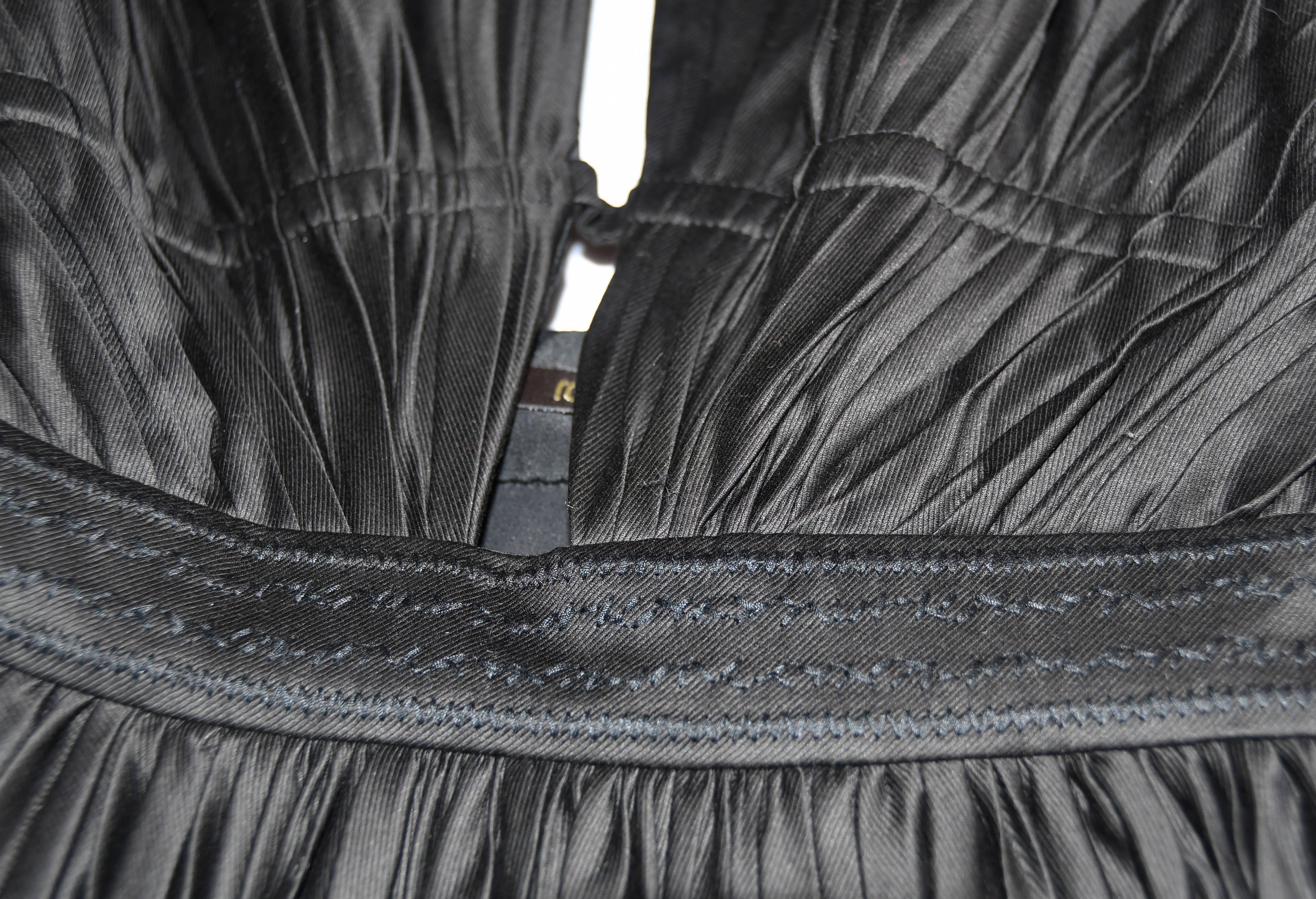 Roberto Cavalli Black Cocktail Dress, Size 40 For Sale 4