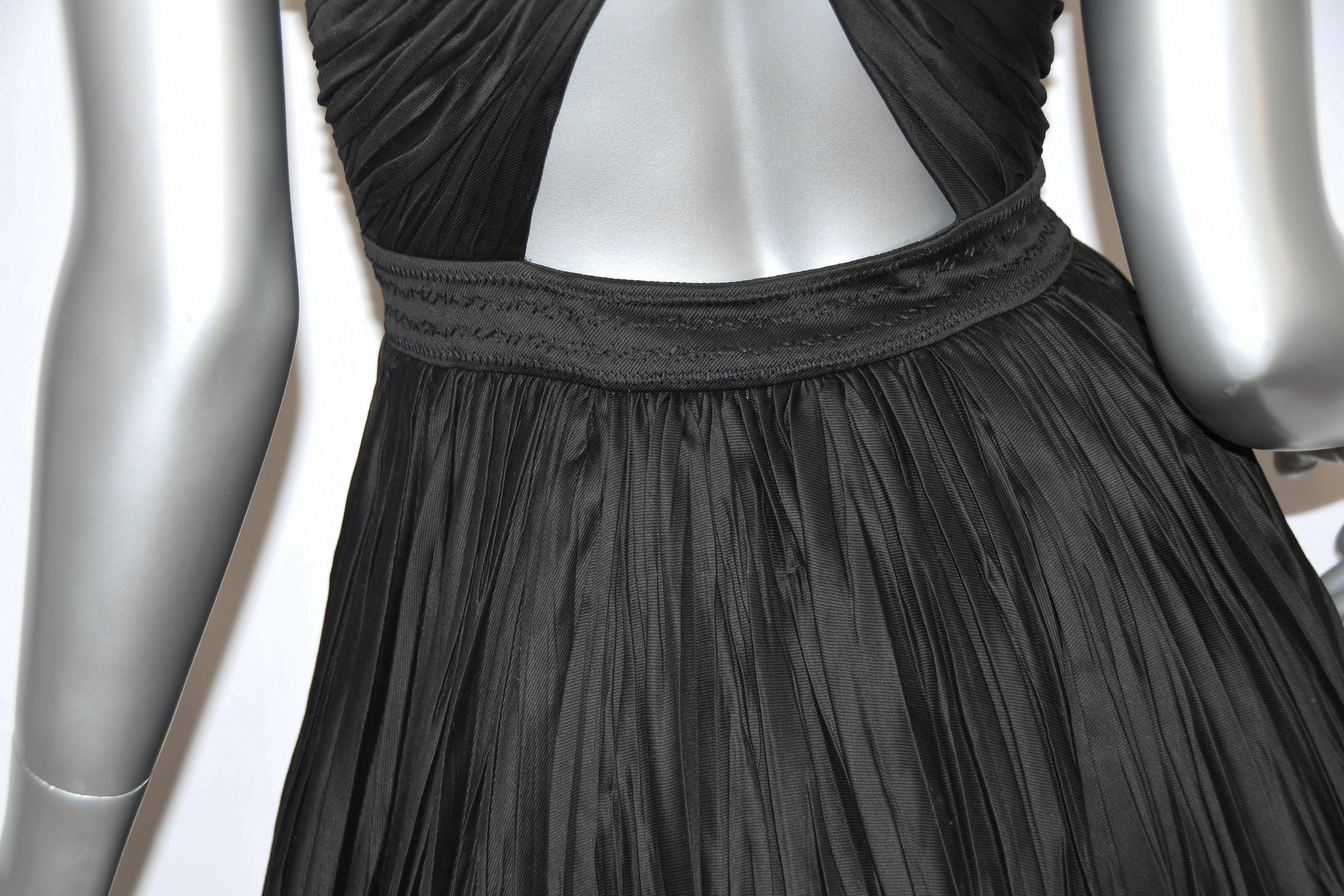 Roberto Cavalli Black Cocktail Dress, Size 40 For Sale 2