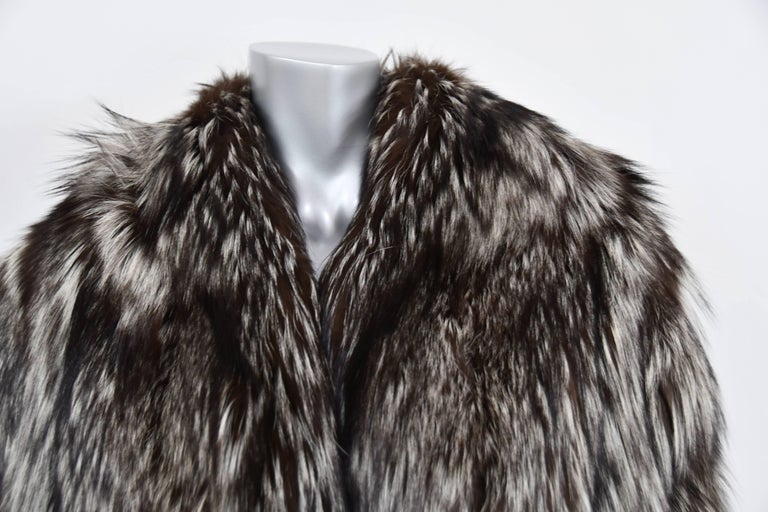 Silver Fox Fur Coat For Sale at 1stDibs