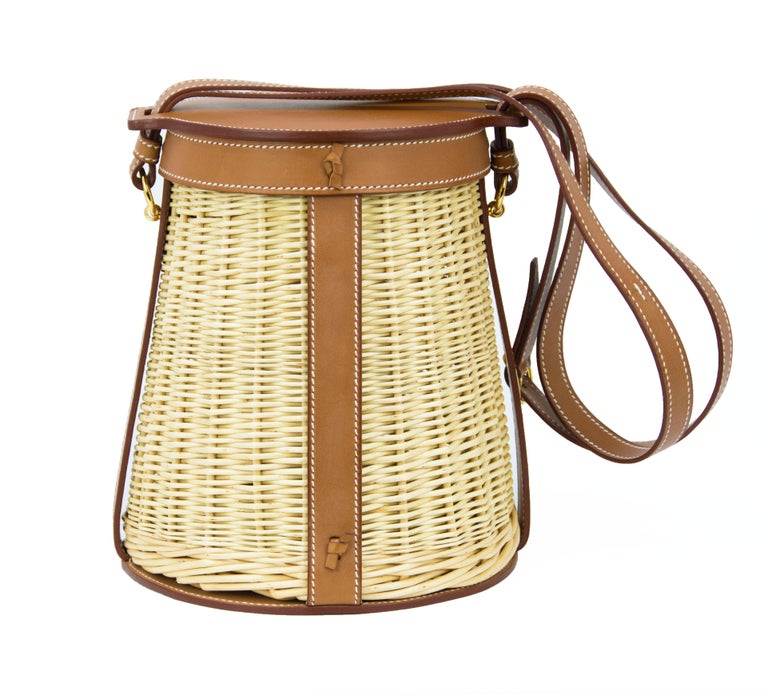 hermes wicker bag