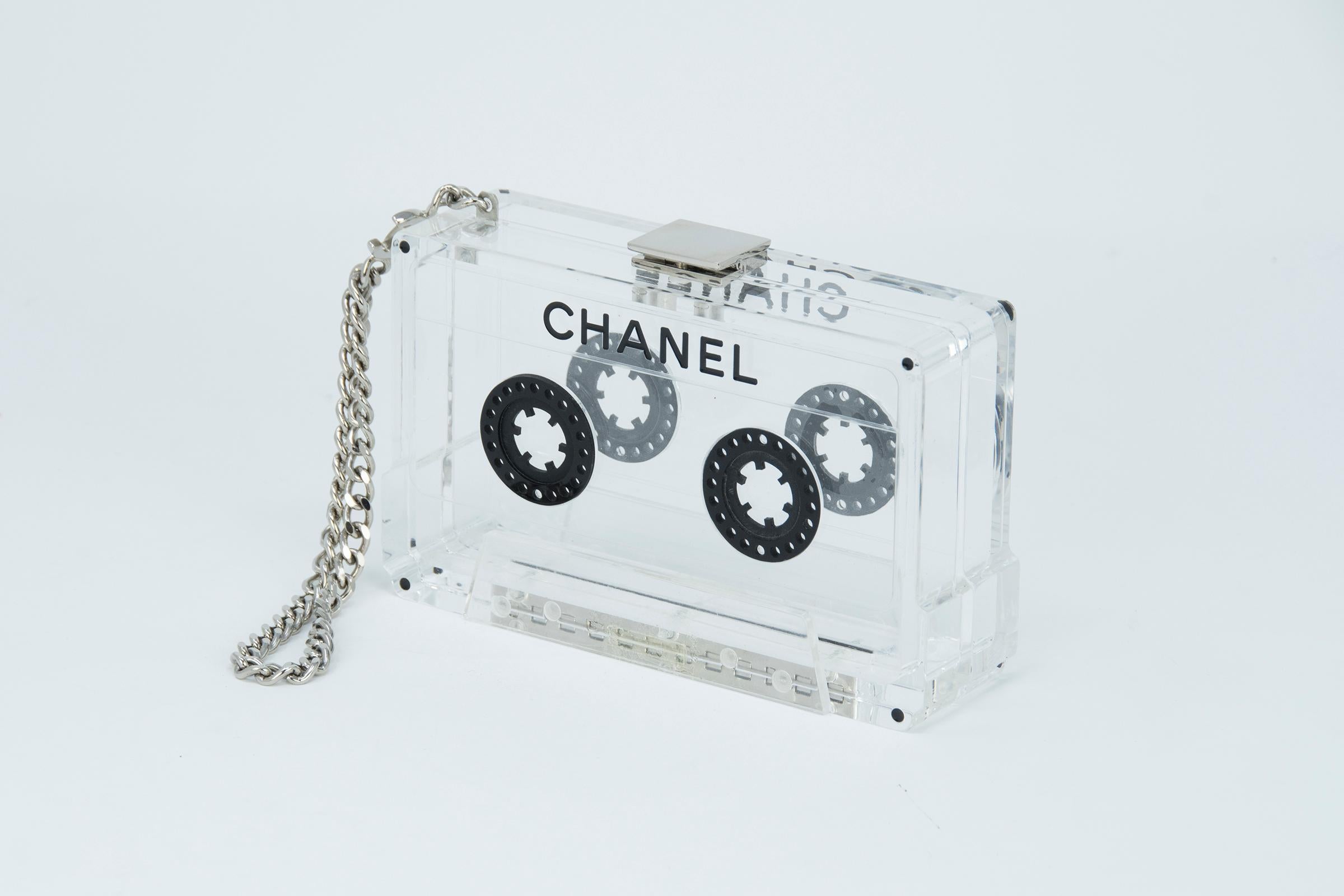 chanel cassette tape clutch