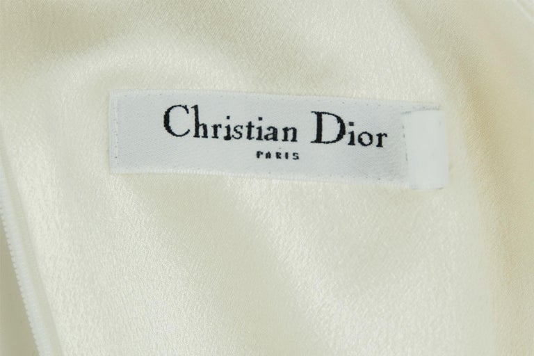 Christian Dior Vintage White Silk Beaded Gown For Sale at 1stDibs ...