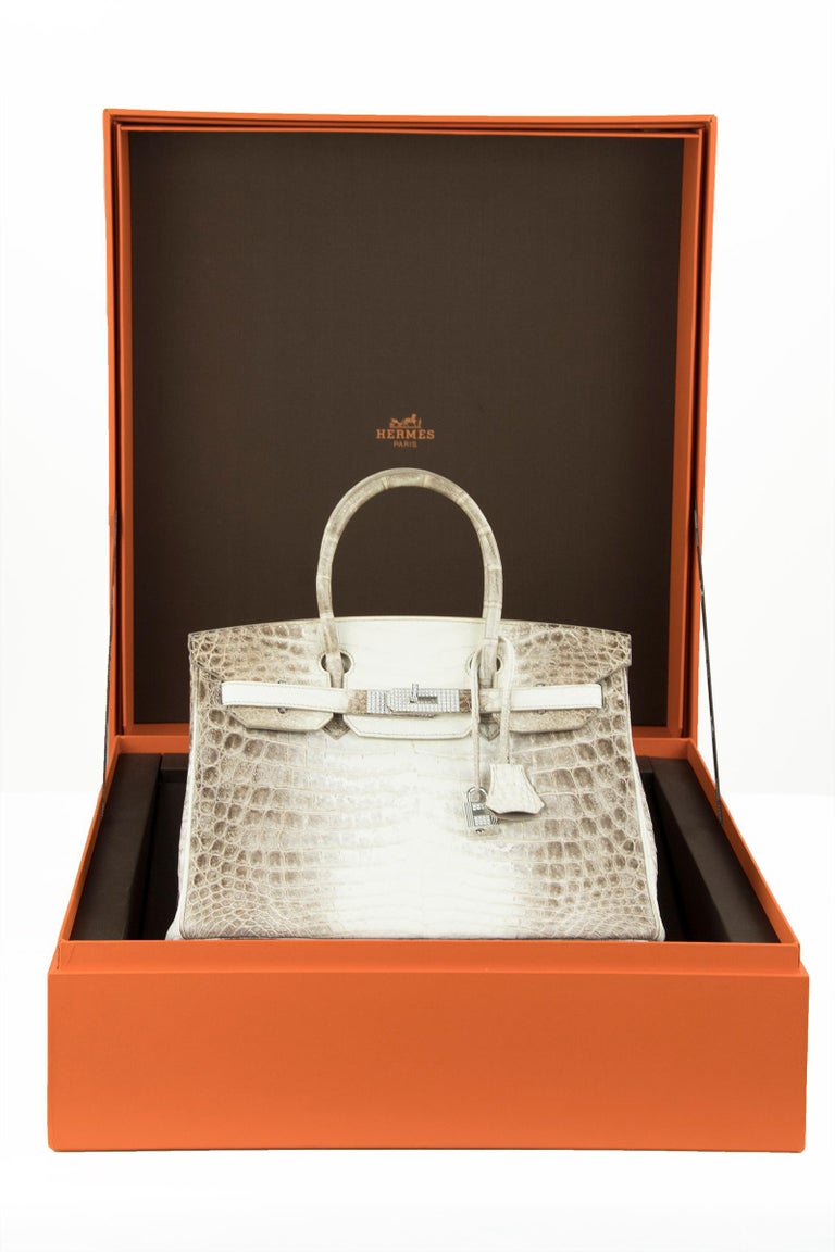 Hermes Birkin 30cm Himalayan with Diamond hardware at 1stDibs