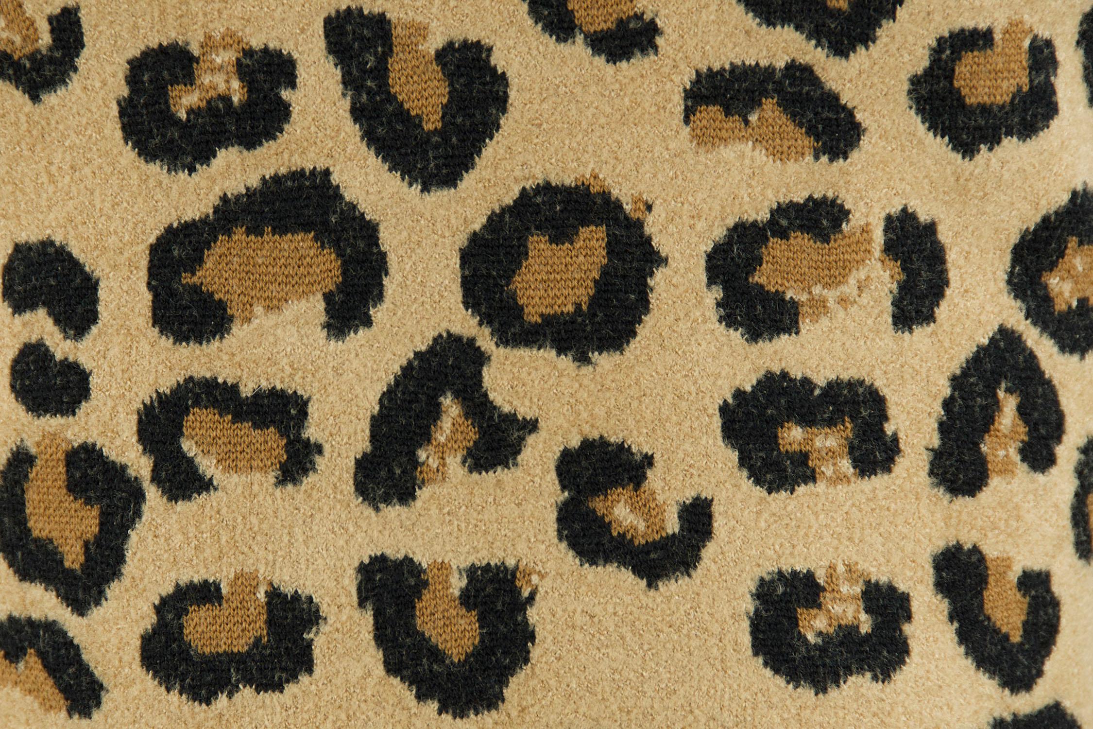 Women's Alaia Vintage Leopard V Neck Dress 1991 - Size S For Sale