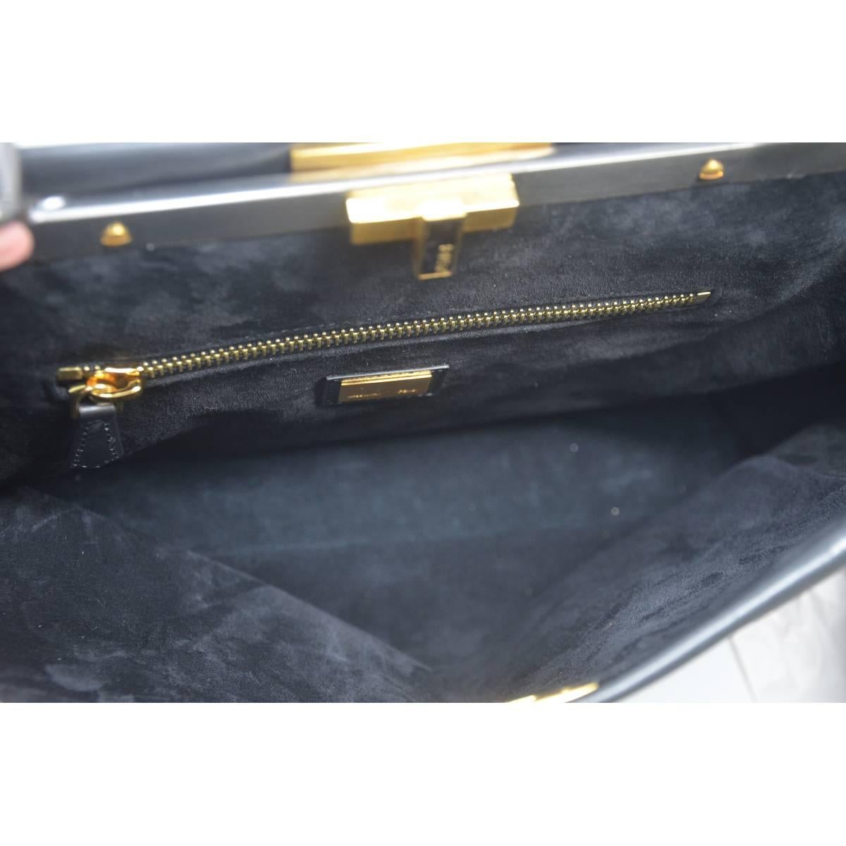 Fendi Large Peekaboo Black leather Handbag 5