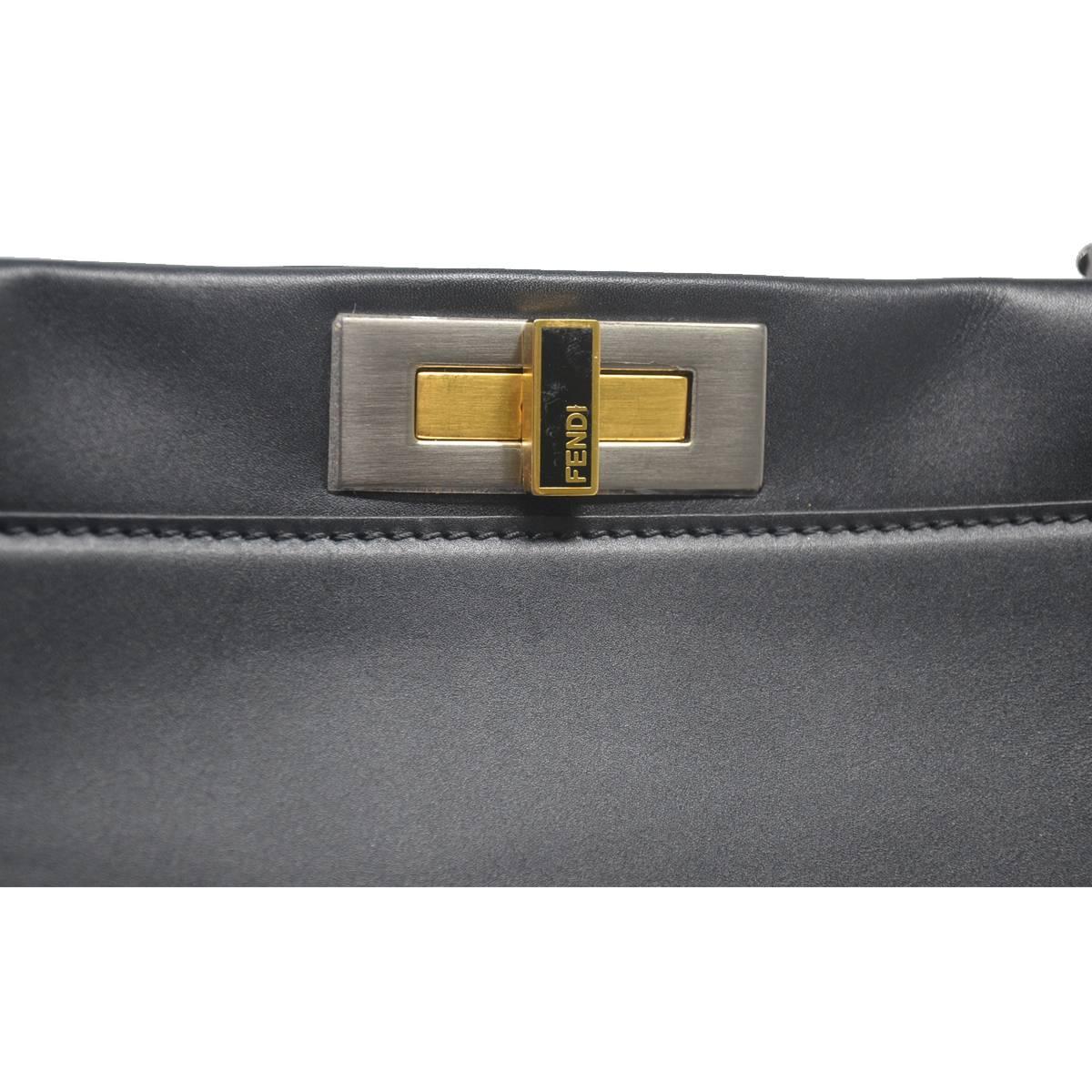 Fendi Large Peekaboo Black leather Handbag 3