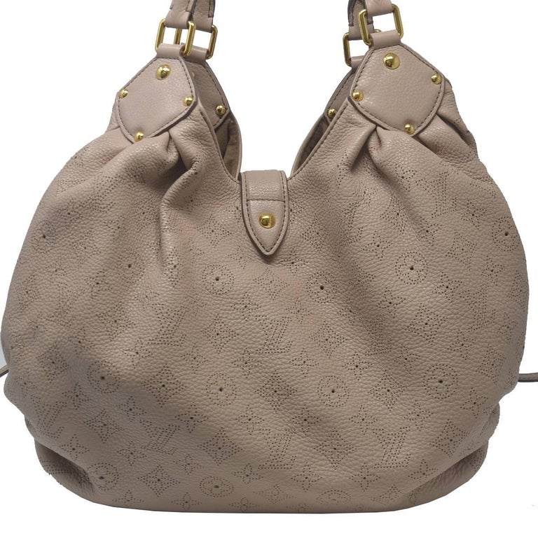 Louis Vuitton Mahina Taupe Grey Leather Hobo Handbag At 1stdibs Gray Louis Vuitton Mahina Taupe Grey Leather Hobo Handbag For