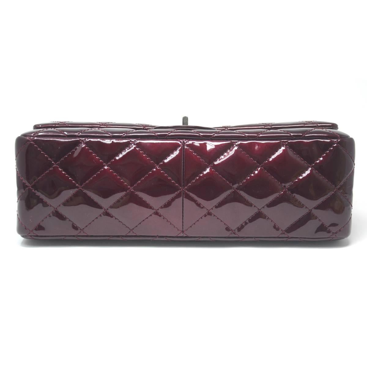 Black Chanel Burgundy Reissue Patent Leather 2.55 Classic Handbag