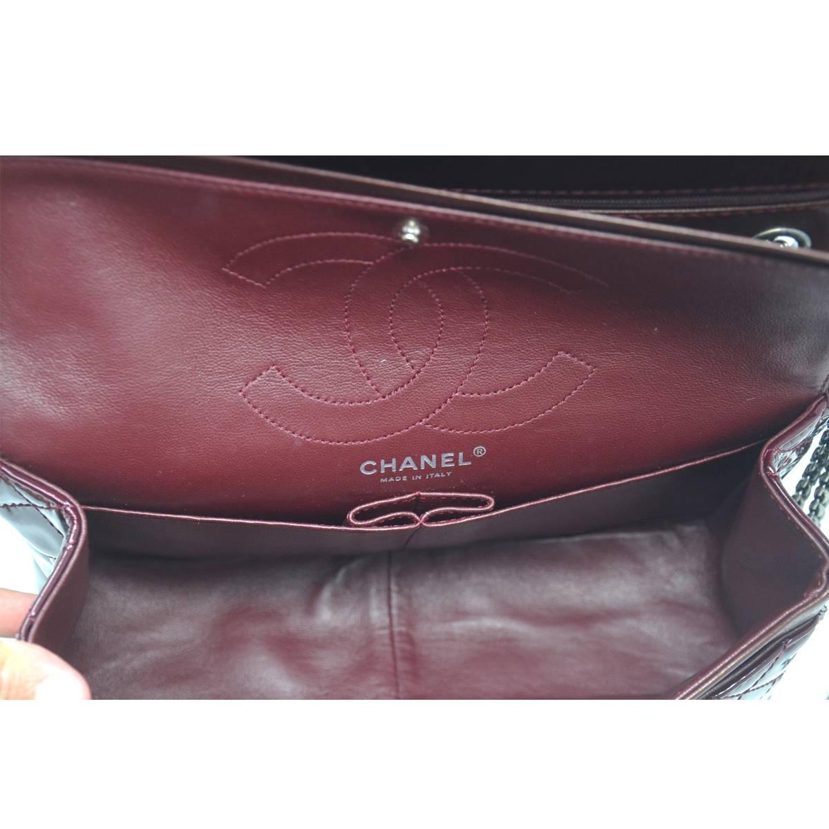 Chanel Burgundy Reissue Patent Leather 2.55 Classic Handbag 1