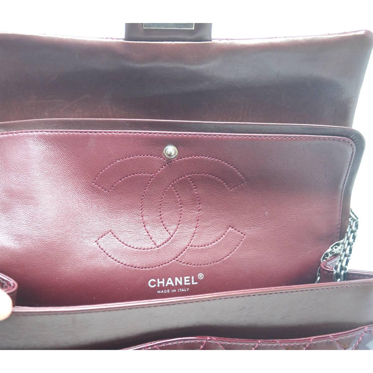 Women's Chanel Burgundy Reissue Patent Leather 2.55 Classic Handbag