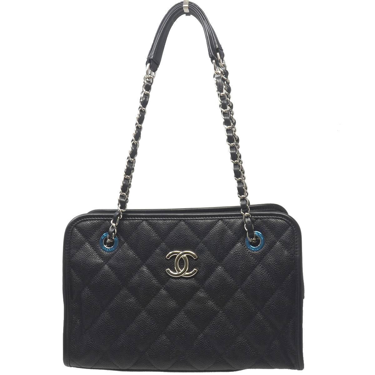 Chanel Black Caviar Small Shoulder Bag  