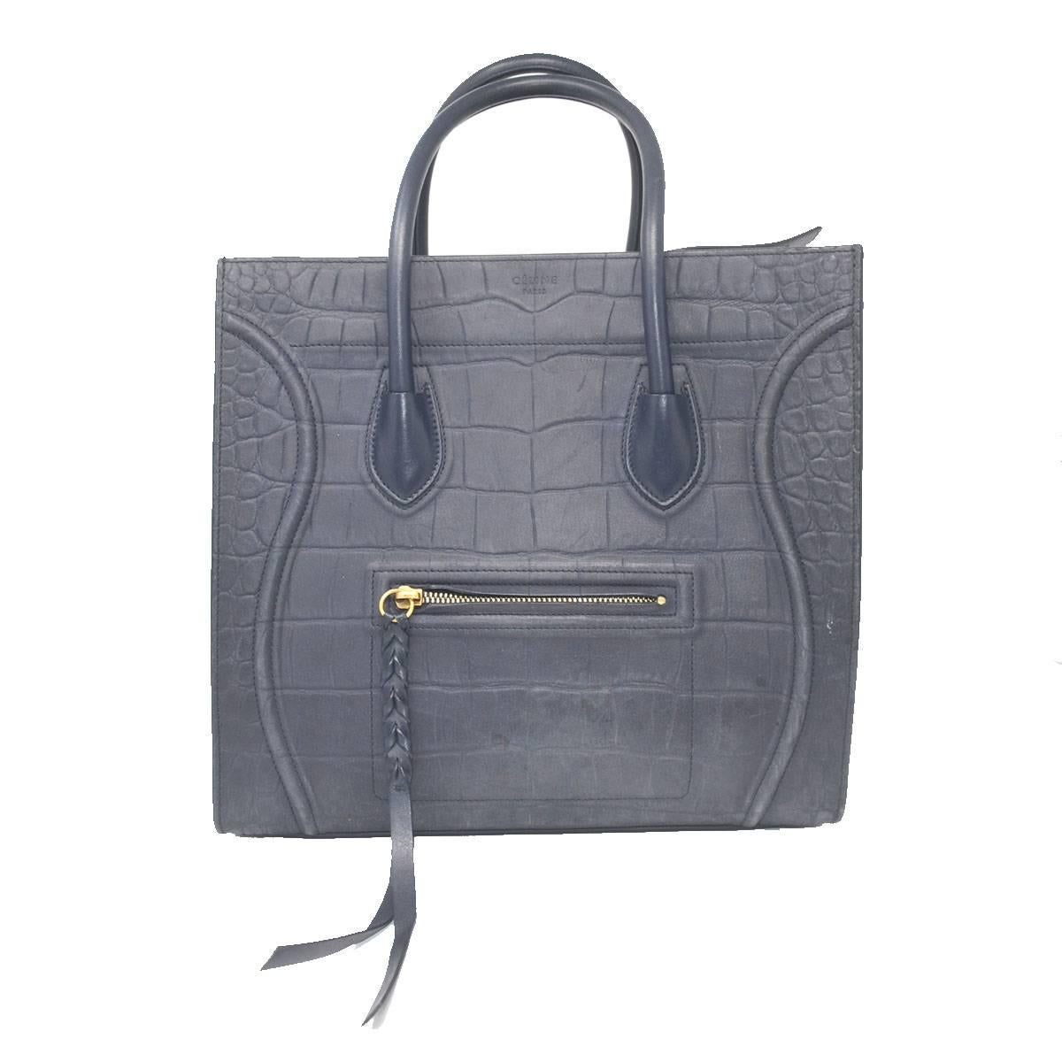 Women's Celine Nubuck Phantom Navy Handbag