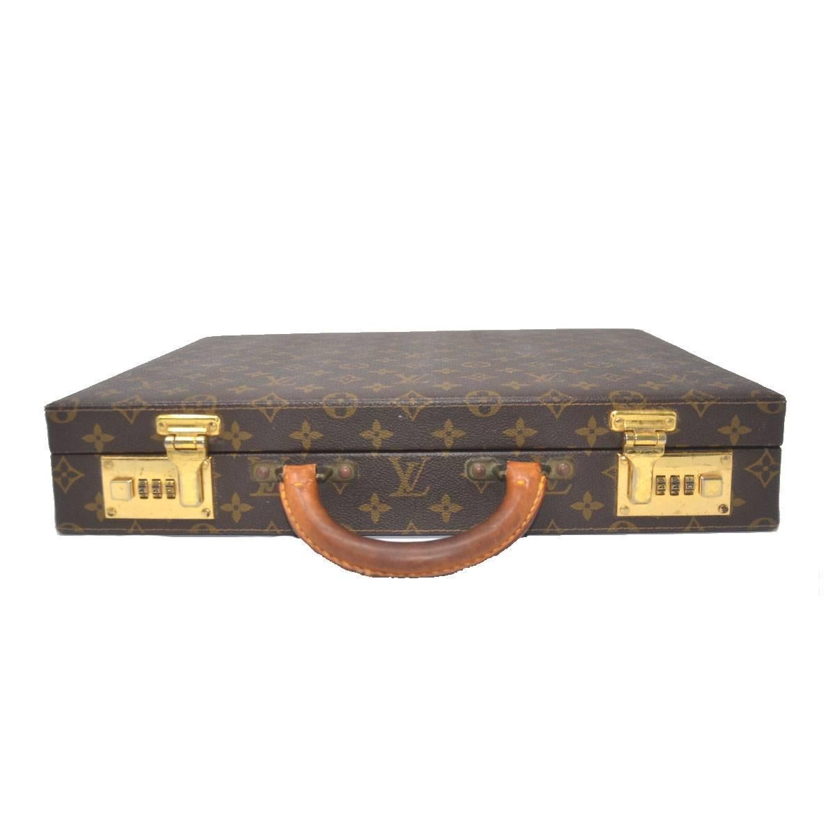 Gray Louis Vuitton Attache Monogram Briefcase