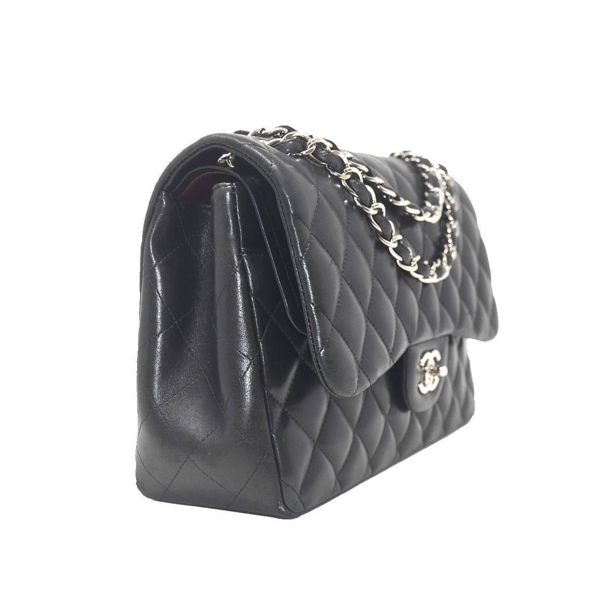 Company-Chanel
Model-Double Flap with Silver Hardware
Color-Black
Date Code-16855048
Material-Lambskin
Measurements-12