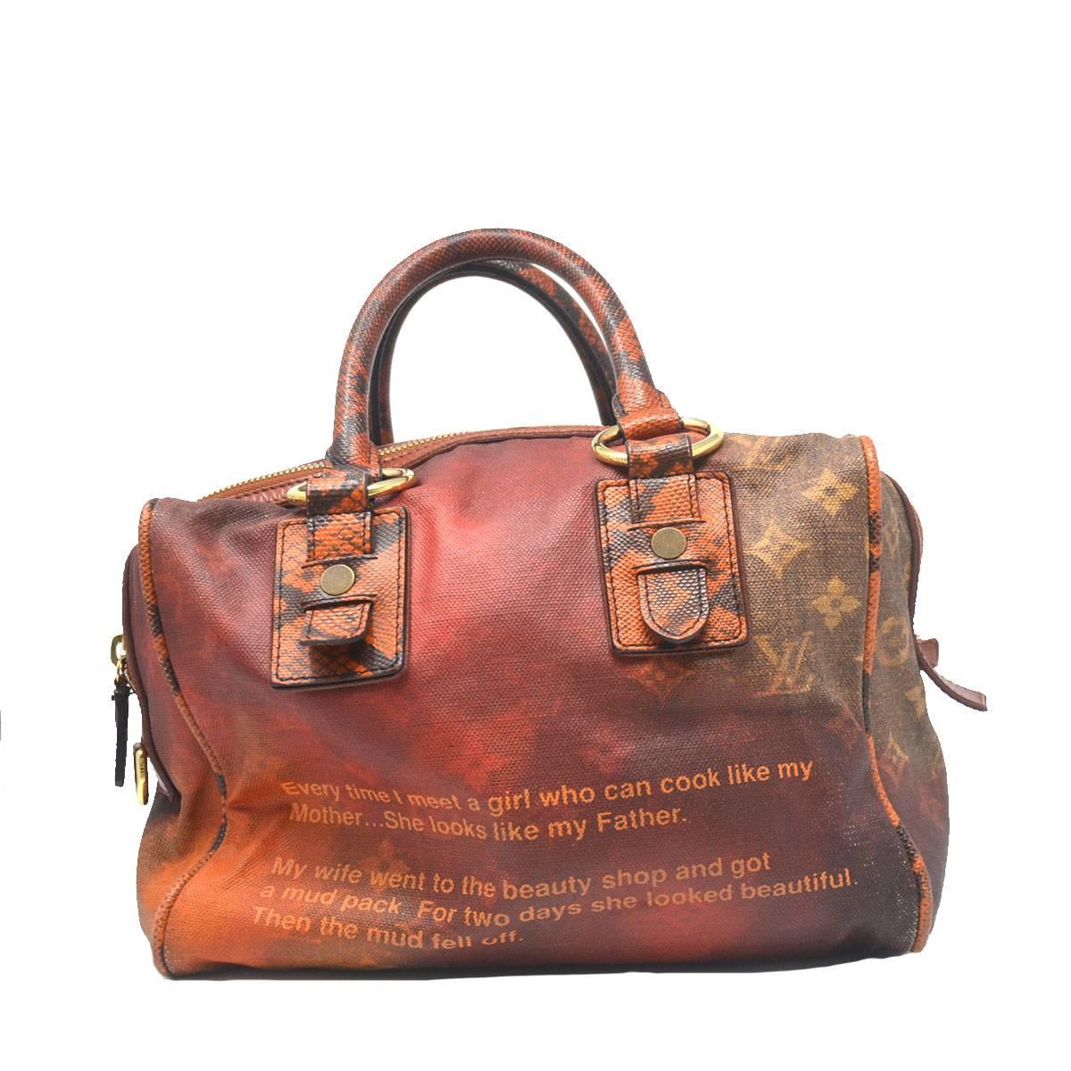 Louis Vuitton Richard Prince MANCRAZY Printemps Jokes Handbag