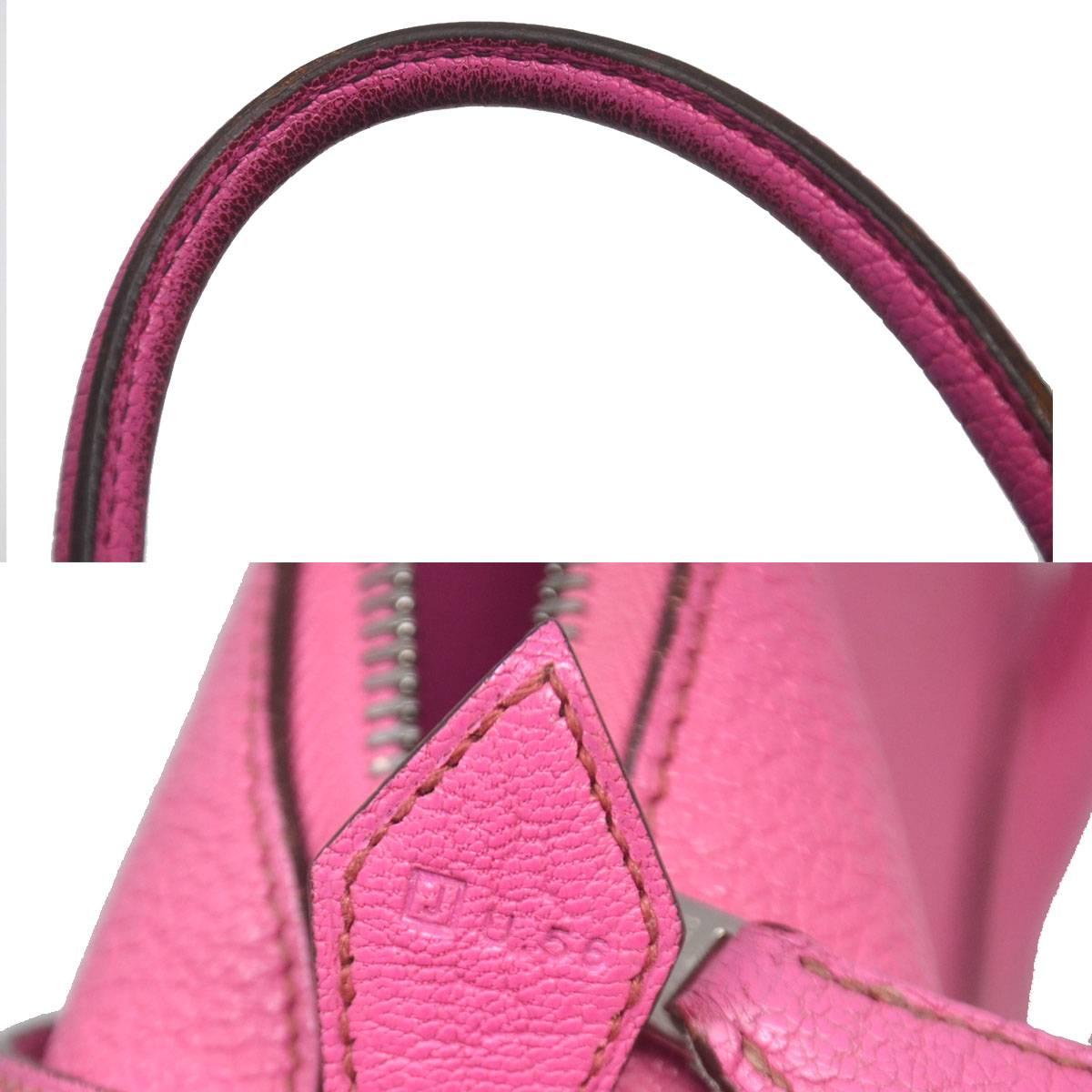 HERMES Web Bolide 1923 Fuschia 31 Handbag 7