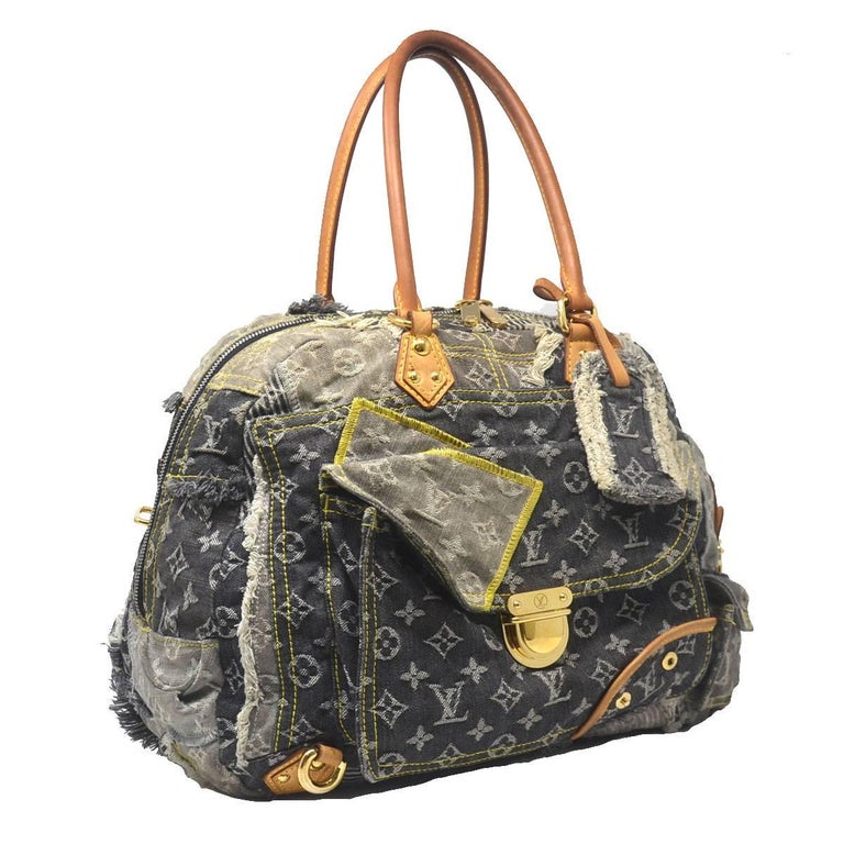 Louis Vuitton Blue Denim Patchwork Bowly Bag at the best price