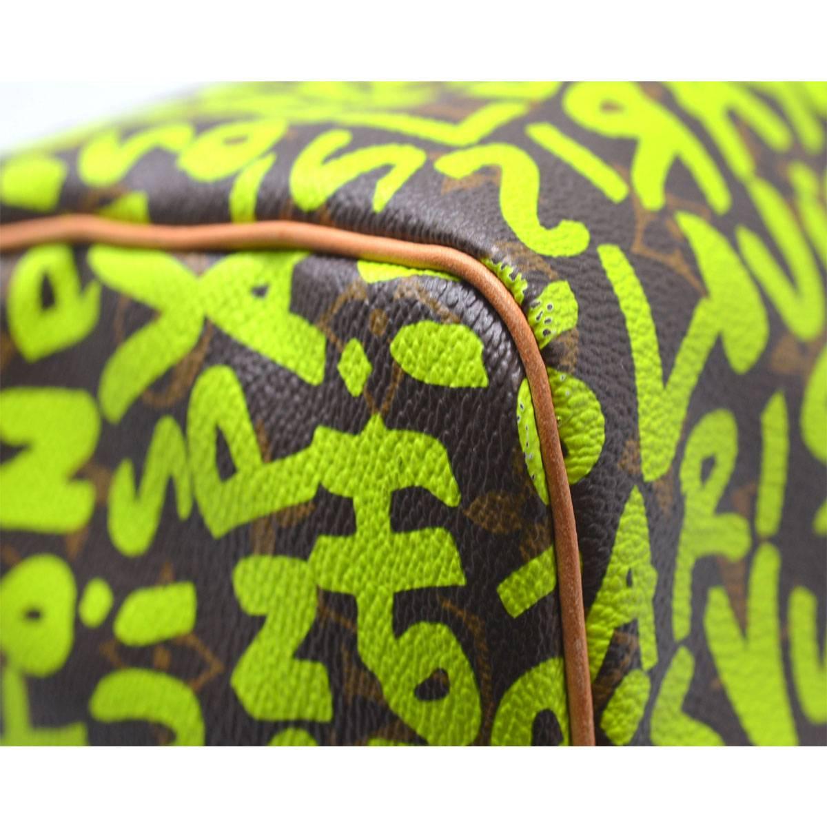 Louis Vuitton Speedy 30 Graffiti Green Limited Edition Stephen Sprouse Handbag  1