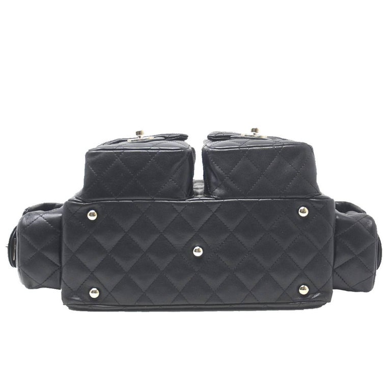 Chanel Cambon Reporter Black Leather Shoulder bag at 1stDibs