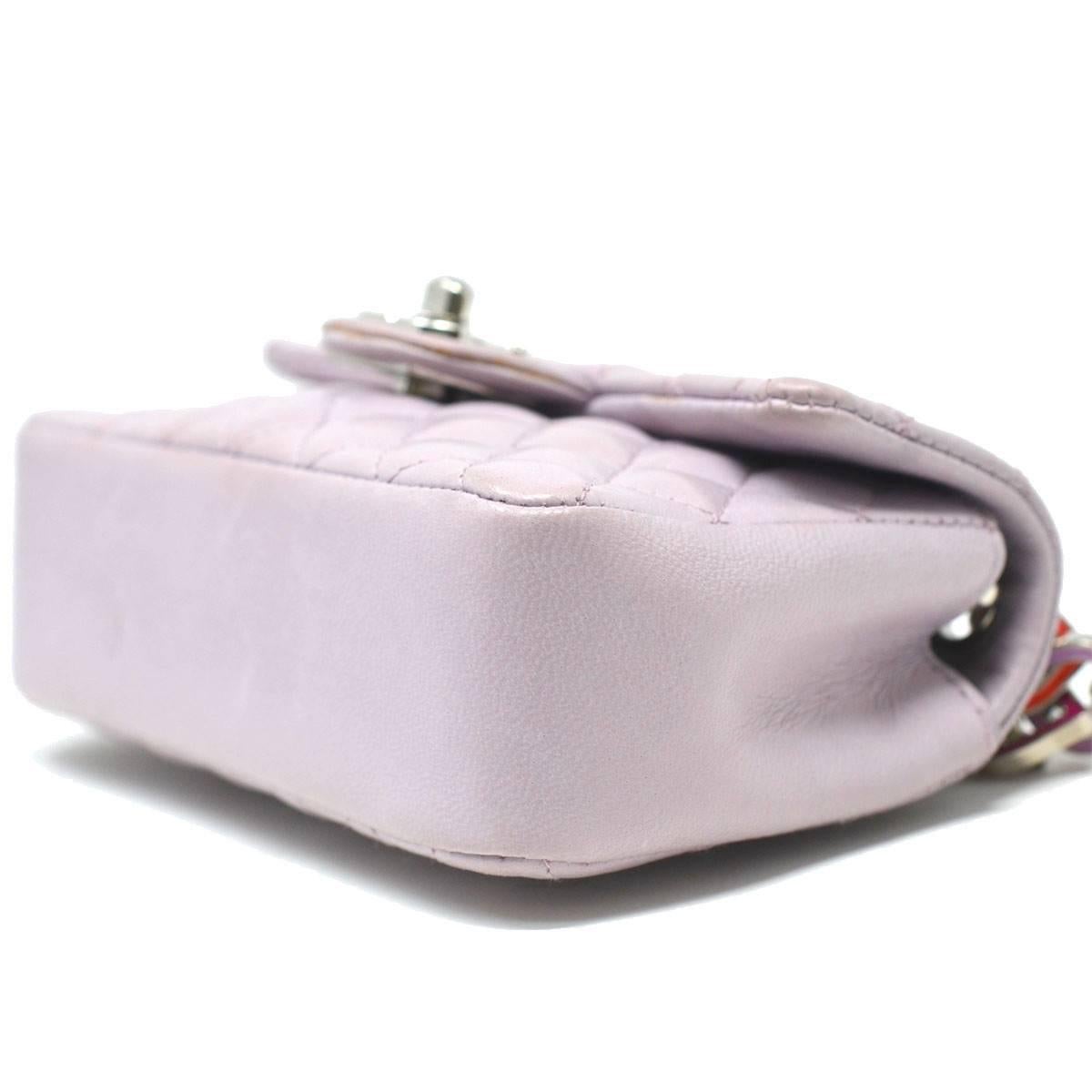 Gray Chanel Mini Lilac Valentine Handbag