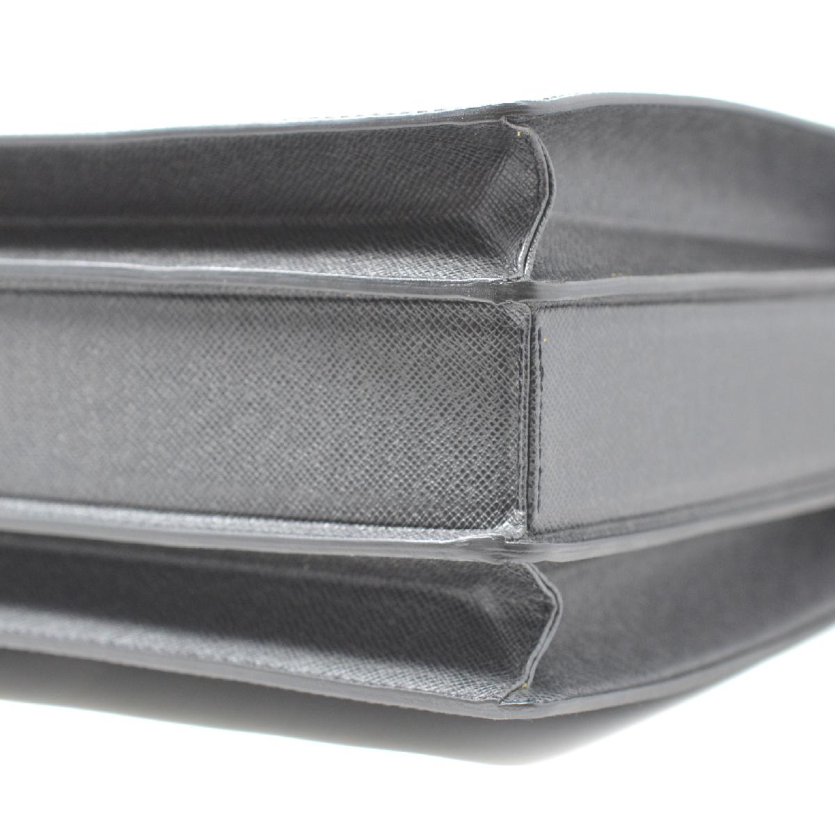 Louis Vuitton Black Taiga Leather Pilots Briefcase 4
