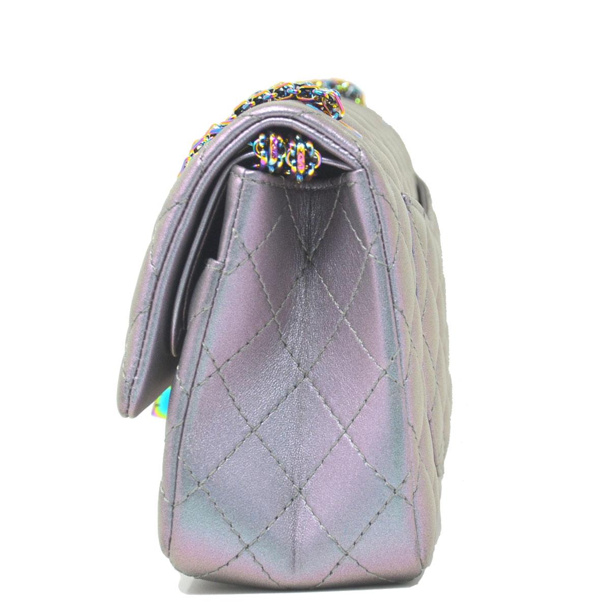 chanel iridescent flap bag