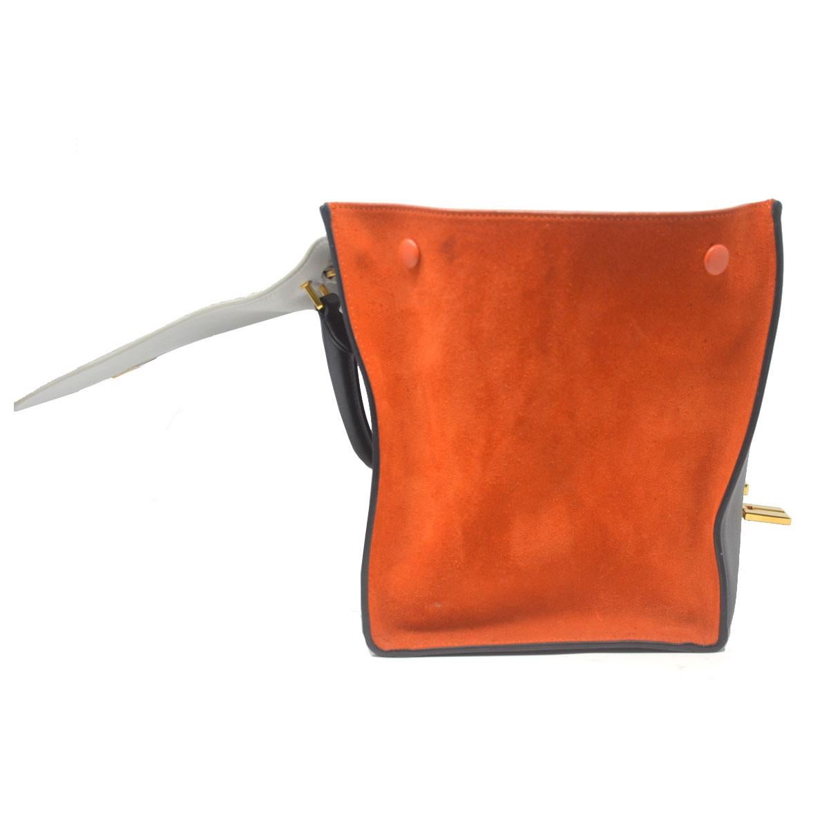 Bolso Celine Trapeze Mediano de ante y piel tricolor Negro en venta
