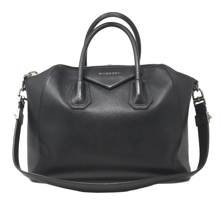 Givenchy Antigona Medium Black Leather Tote Handbag at 1stDibs givenchy black tote bag