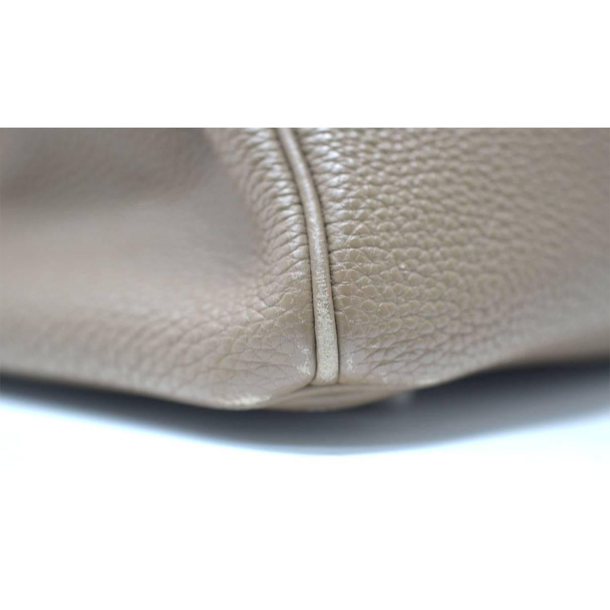 Hermes Birkin Togo 35 Taupe Handbag For Sale 4