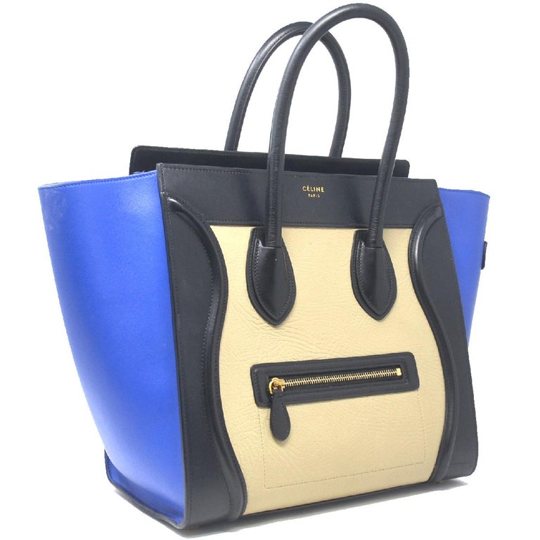 celine bag blue white and black