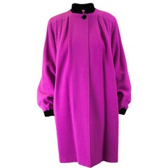 Valentino fuchsia wool coat, circa 1980