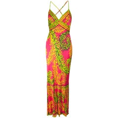 Pucci multicolour cocktail maxi dress, circa 1970