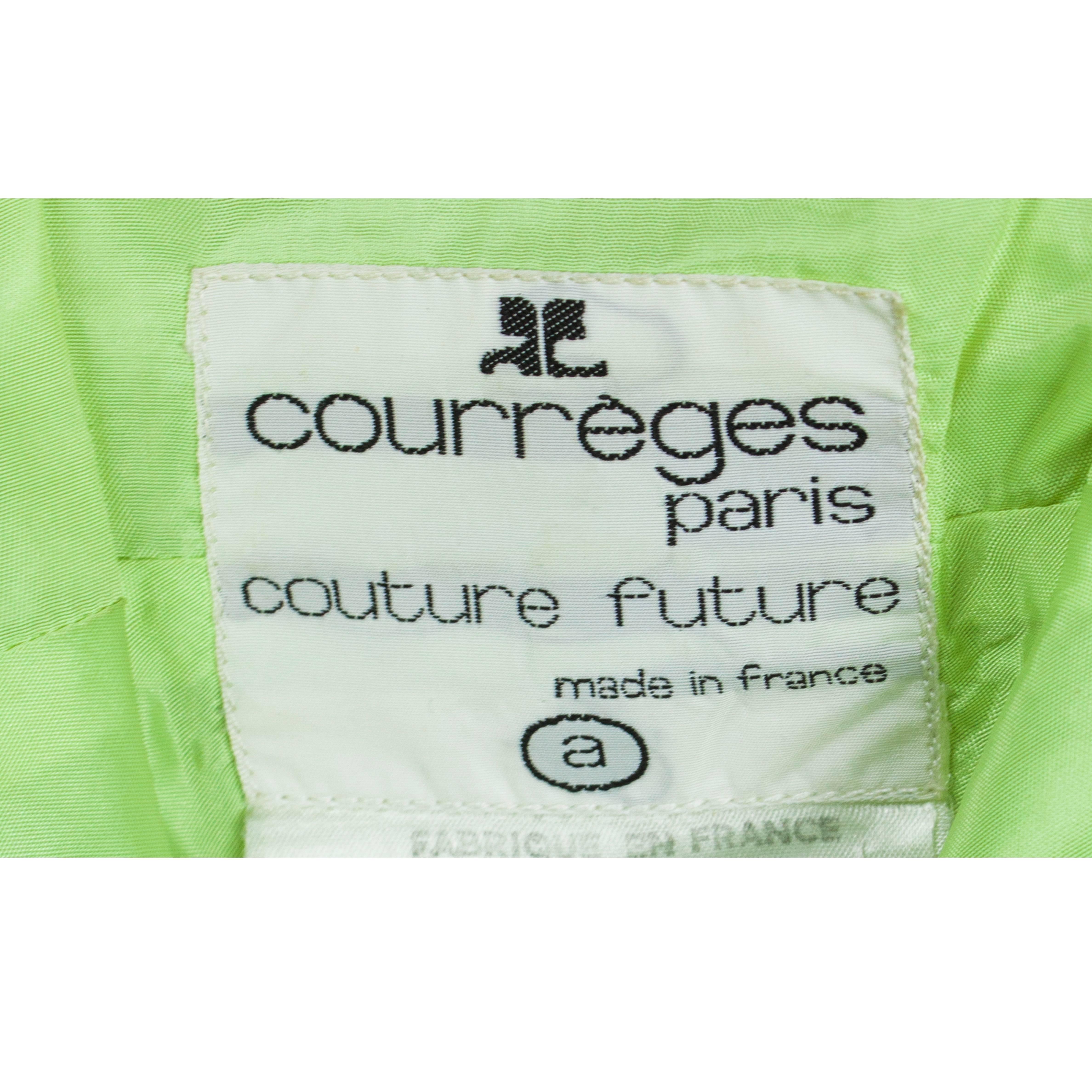 Andrè Courreges Early lime green tunic, circa 1967 For Sale 2